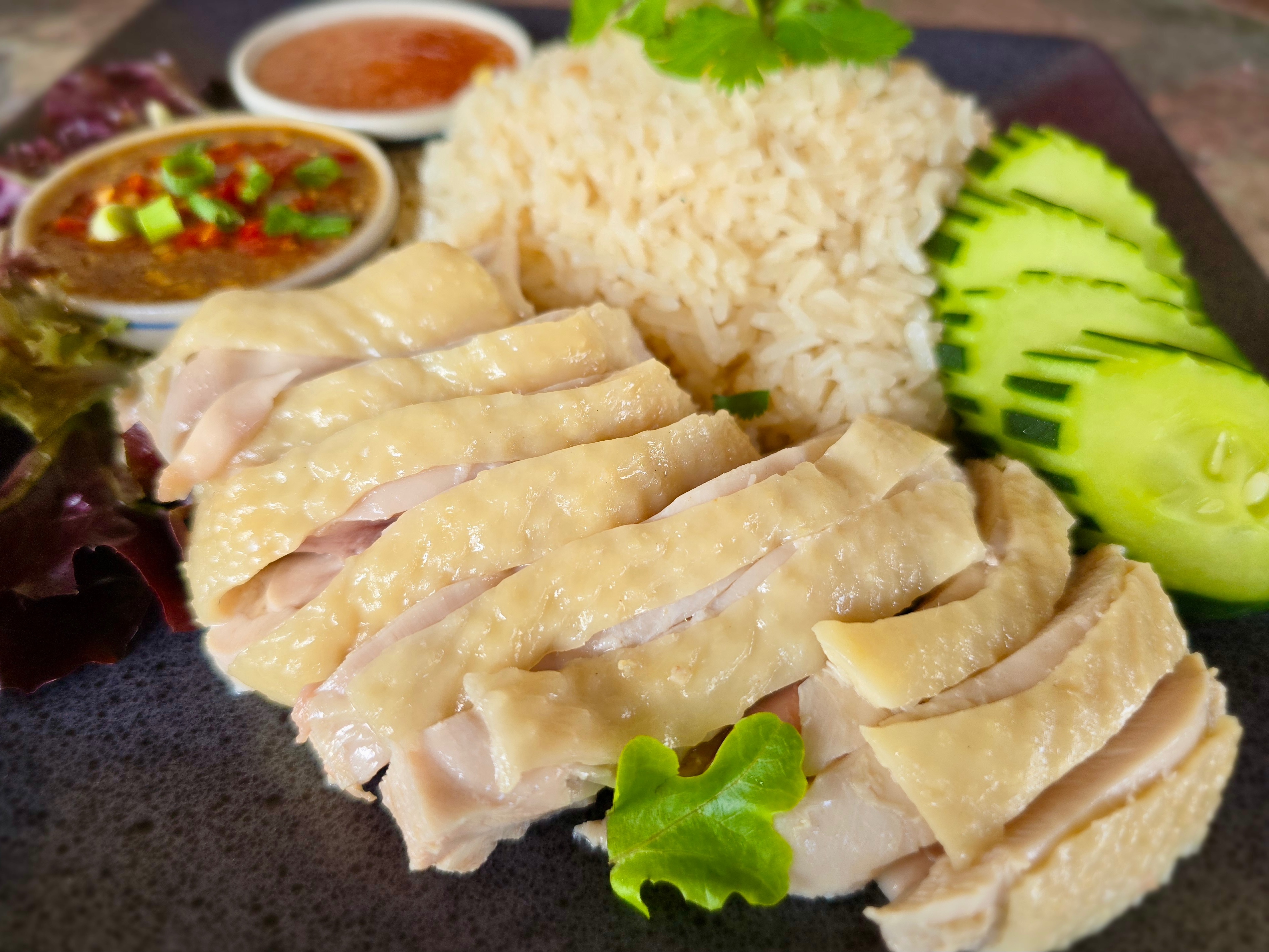 Khao Mun Gai | Garlic Butter Chicken Rice.