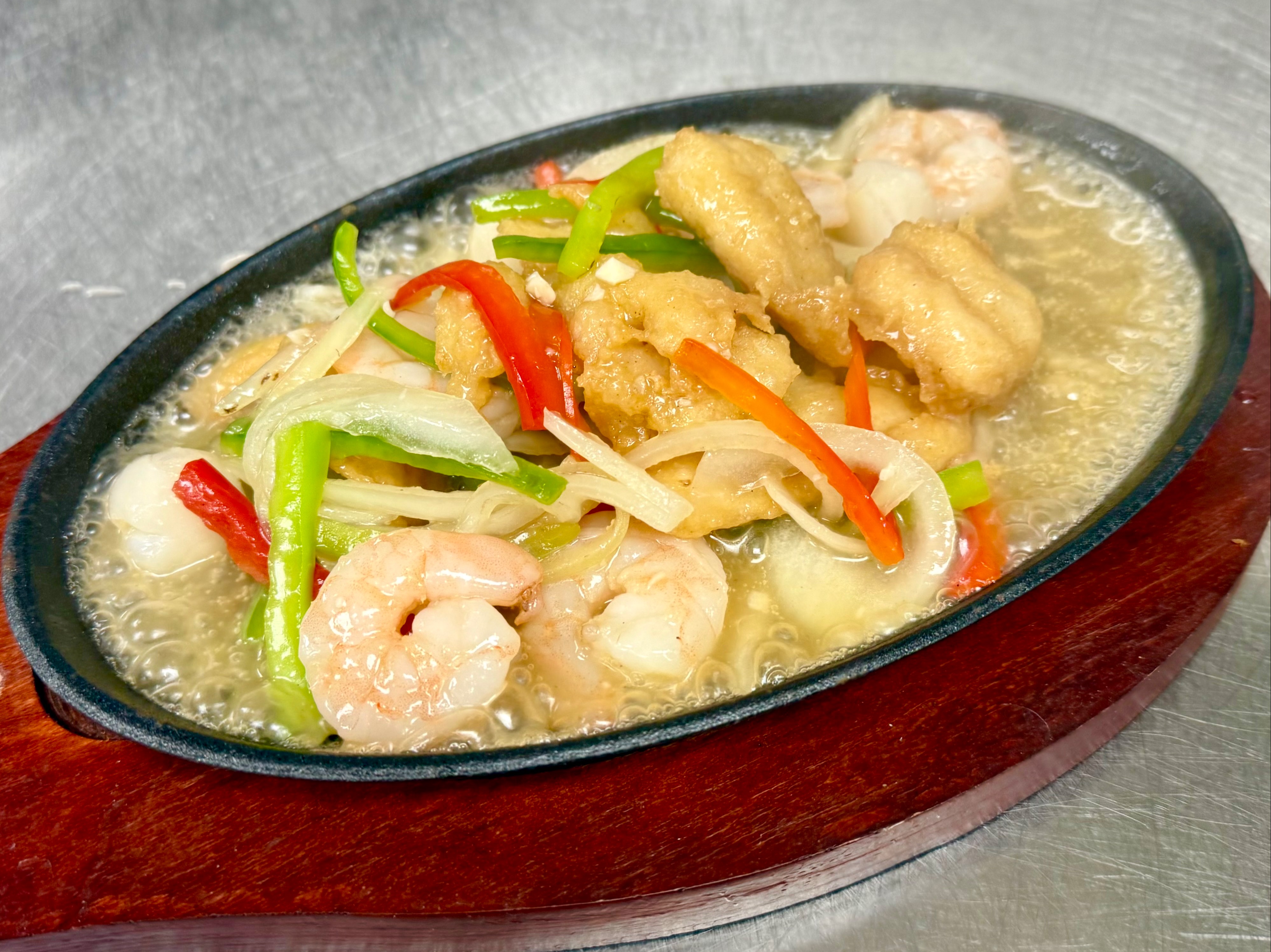 Sizzling Seafood.