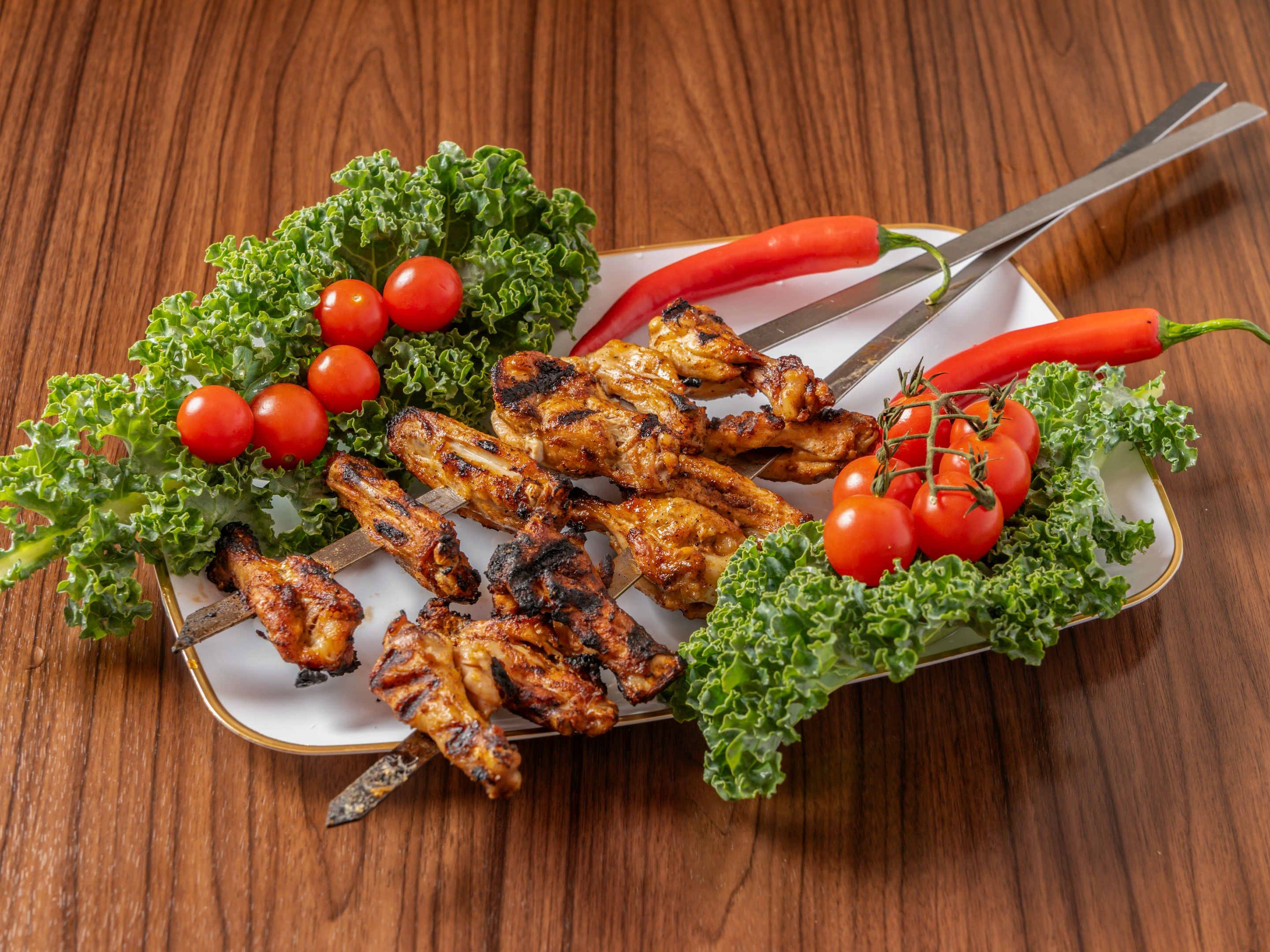 Chicken Wings Skewer.