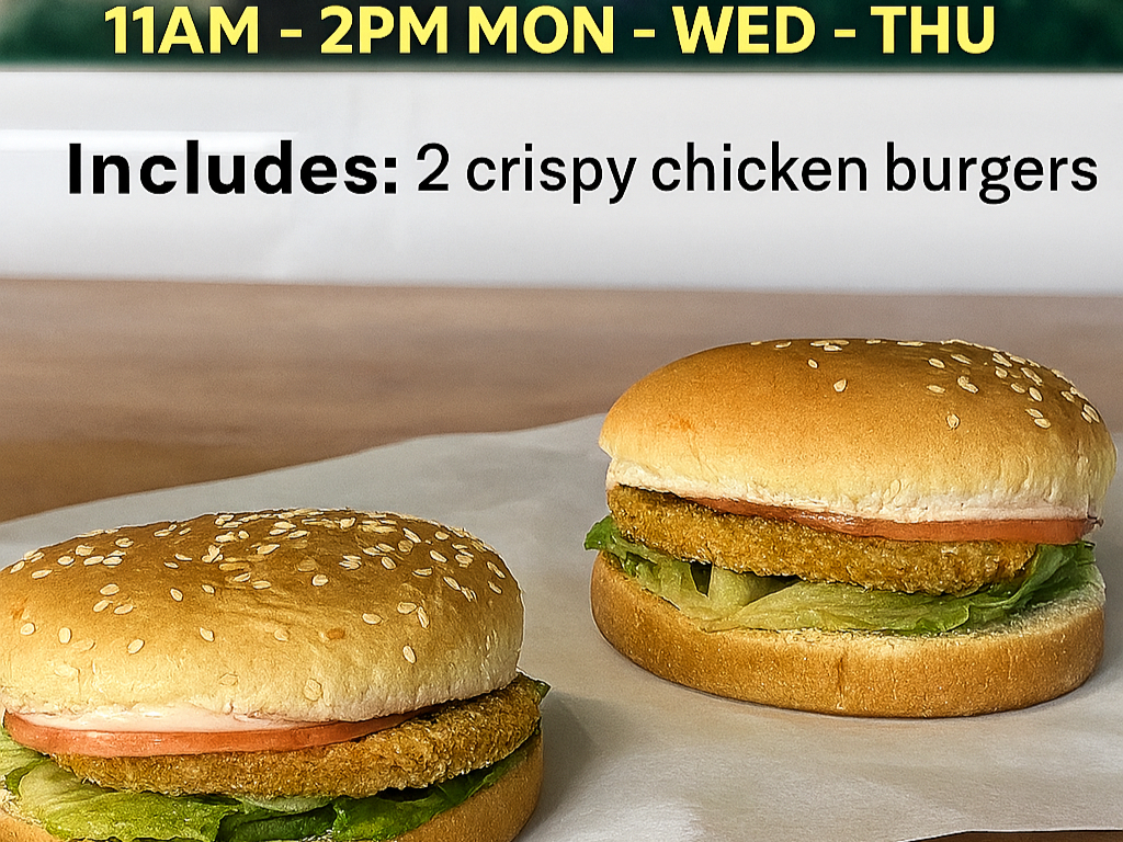 2 Chicken Burger Sandwich.