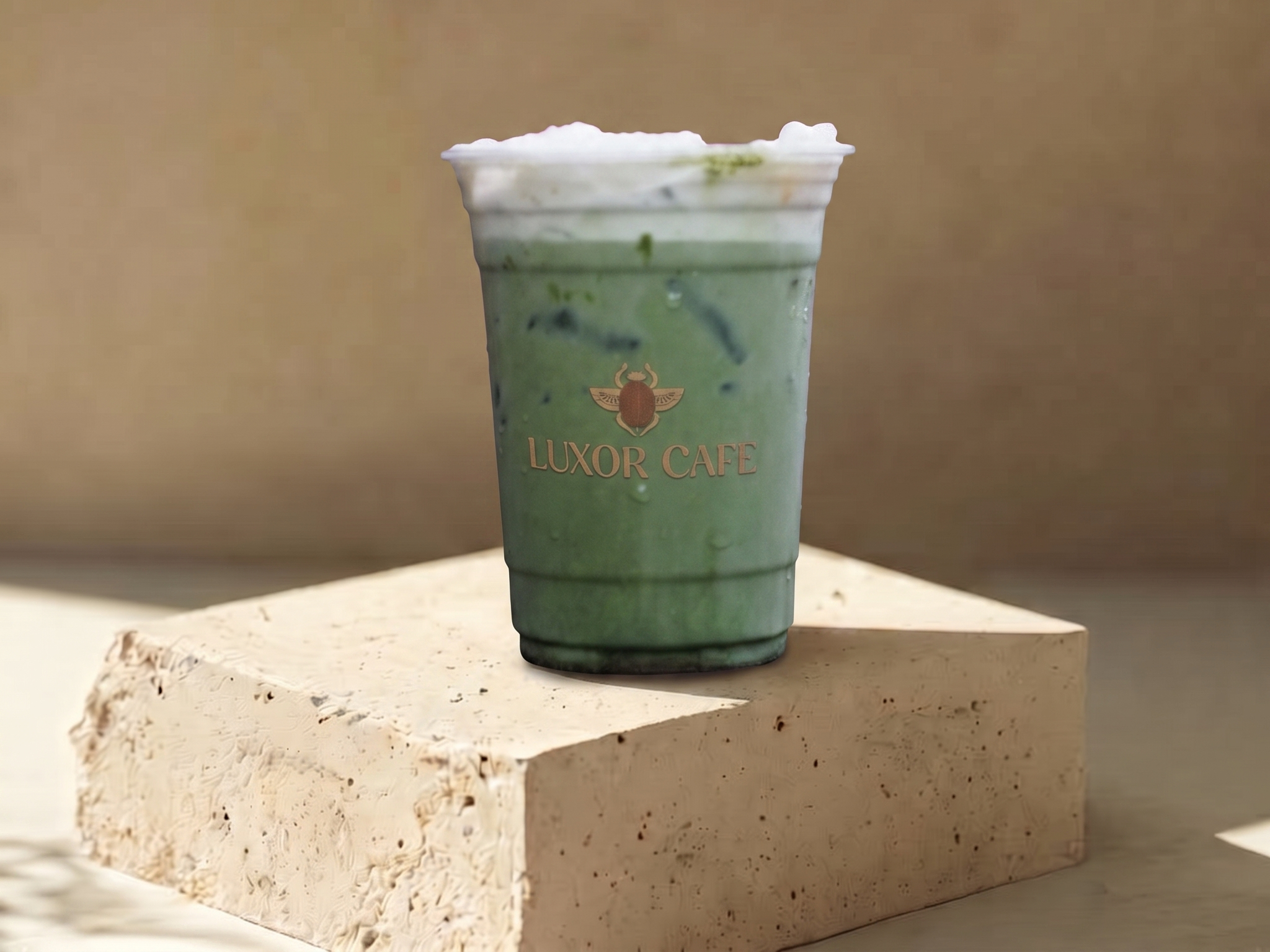 Apple Crisp Matcha With Salted Maple Cold foam.