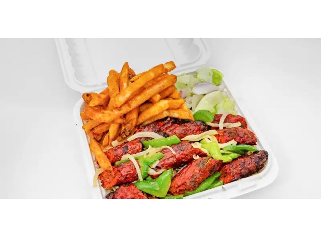Kebab Over Pita.