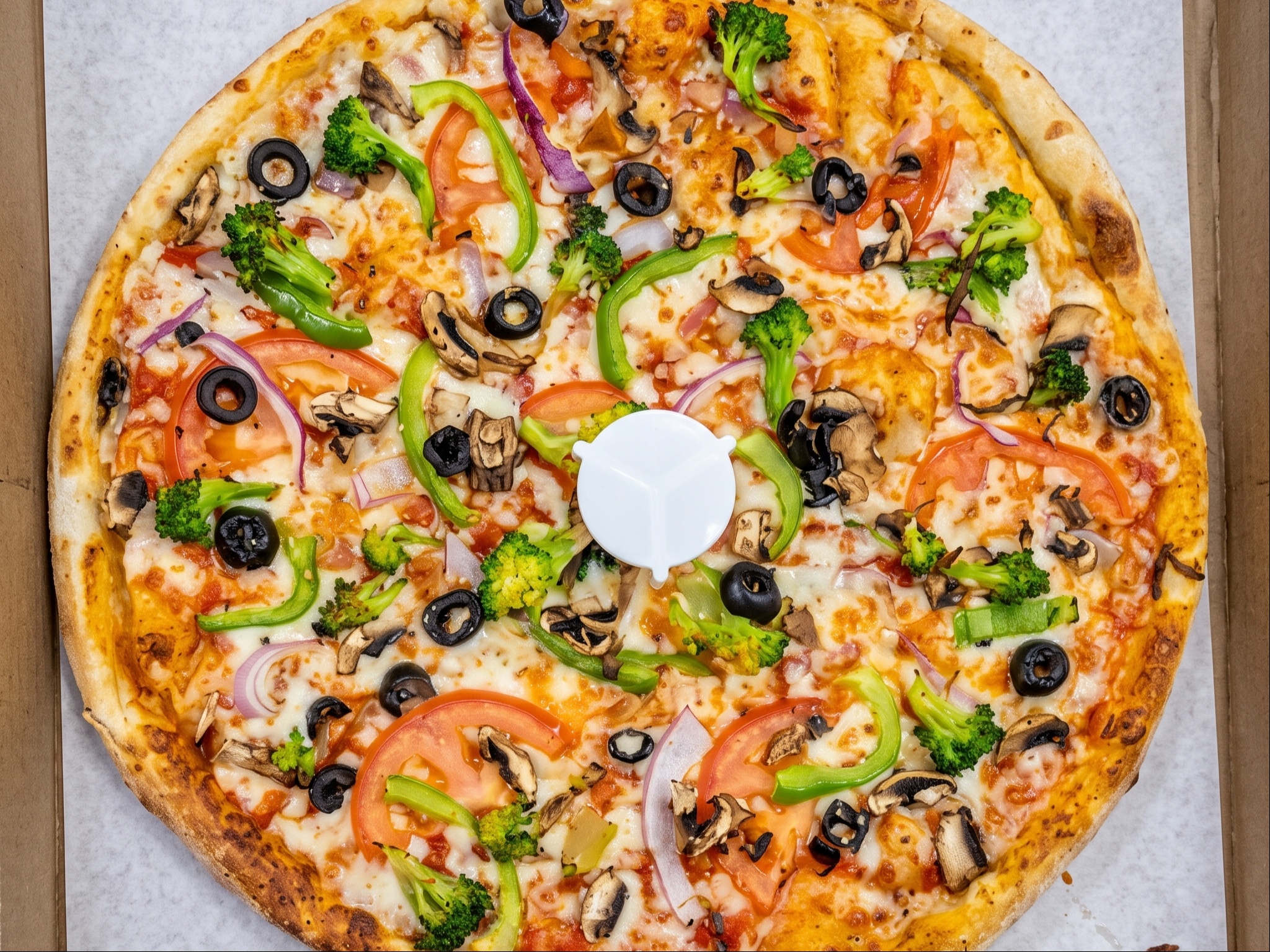 Med Veggie Pizza.
