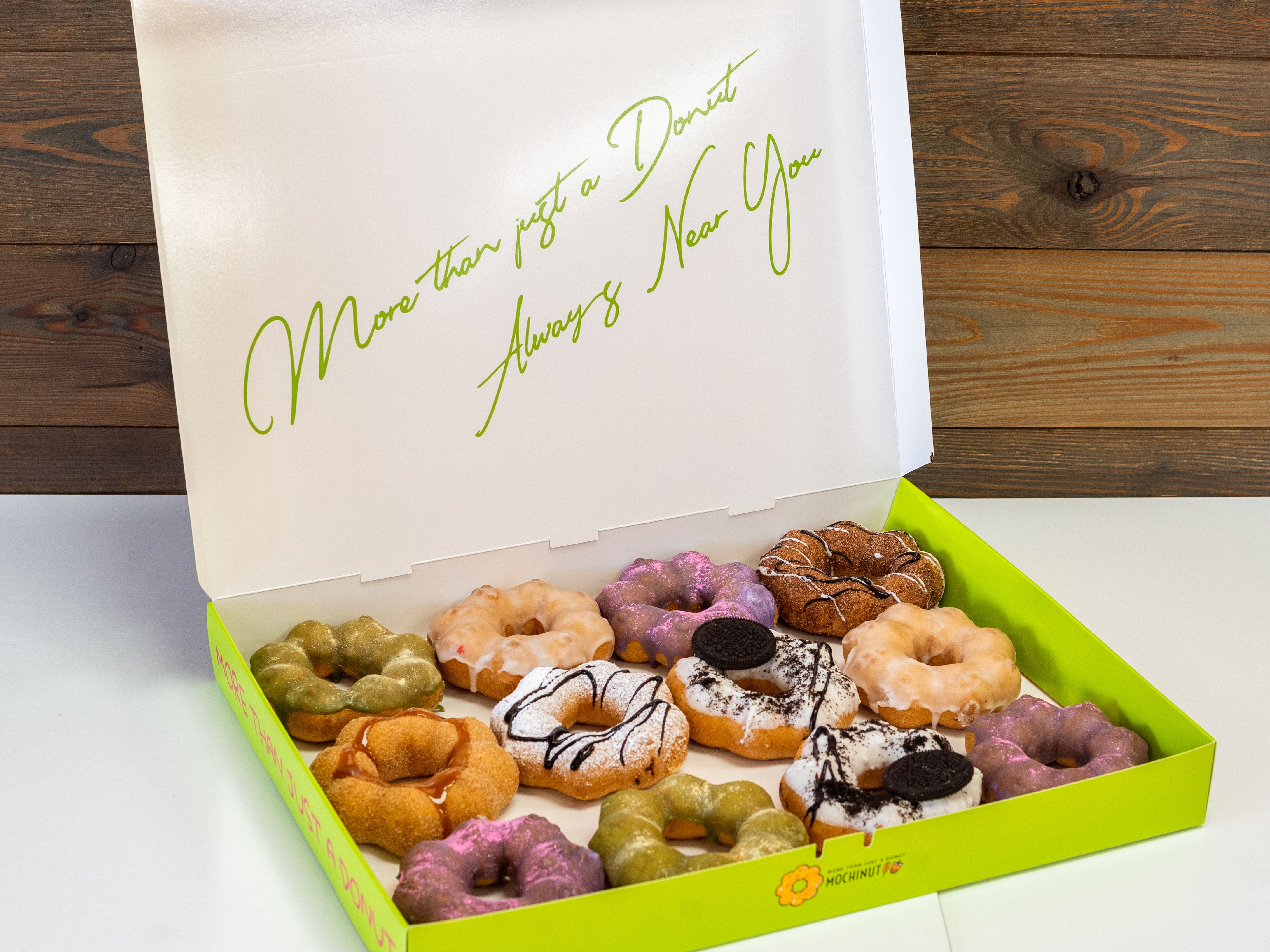 Dozen Mochi Donuts.