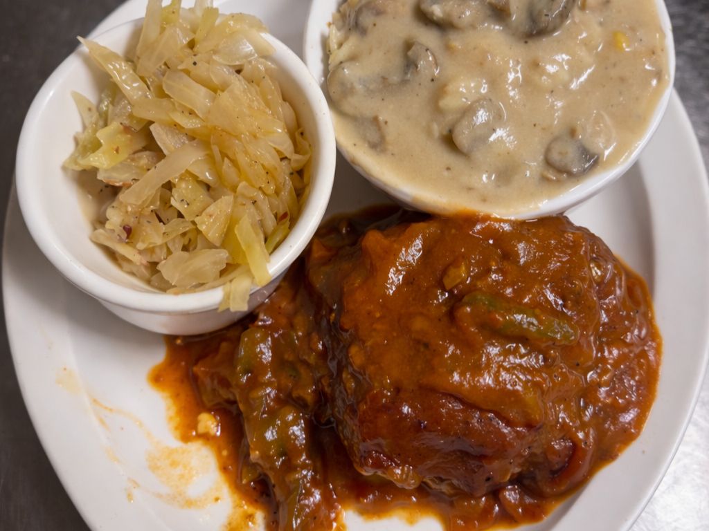 Barbeque Hamburger Plate.