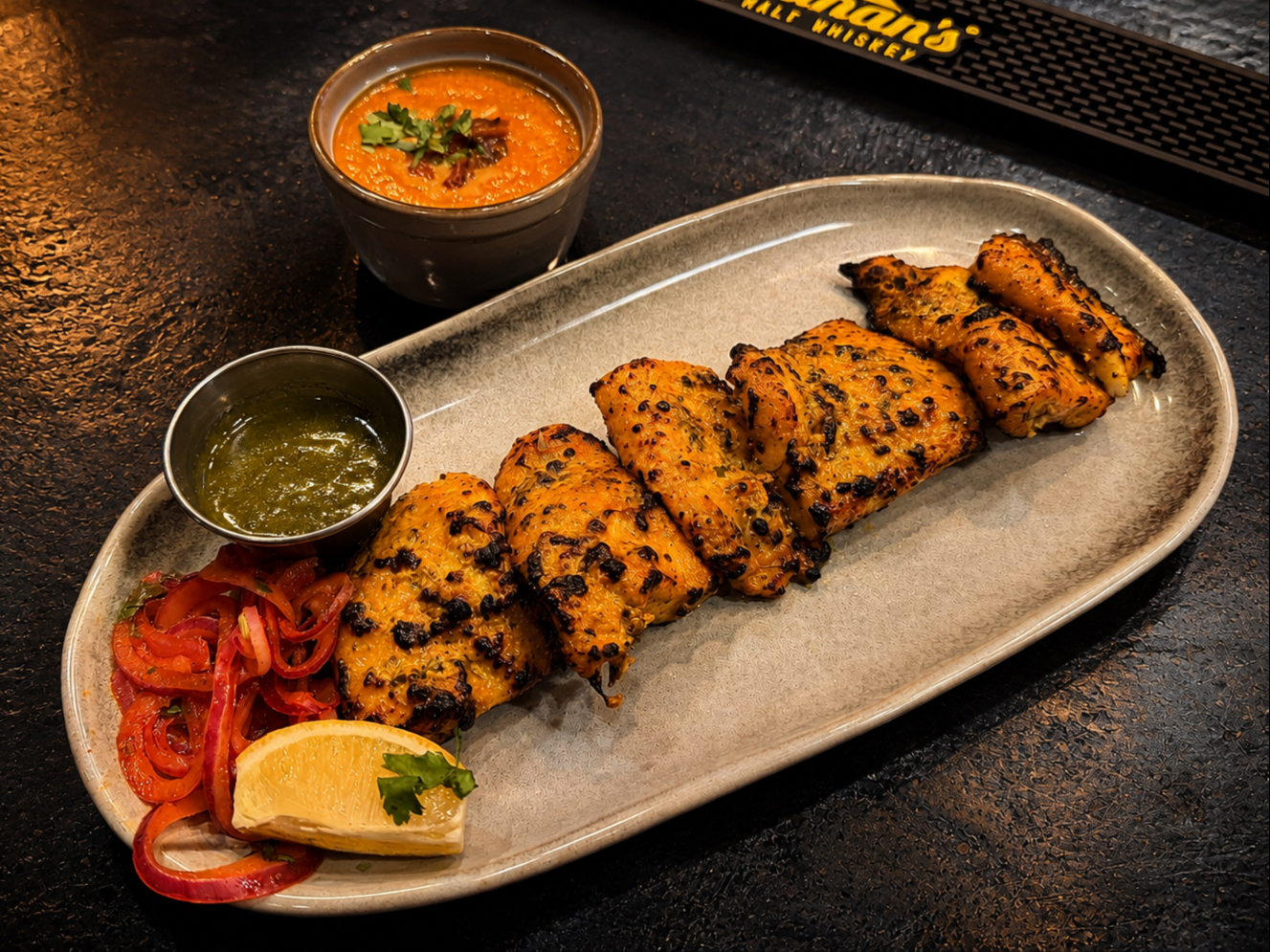 Tandoori Fish Tikka (Boneless fish Tikka).