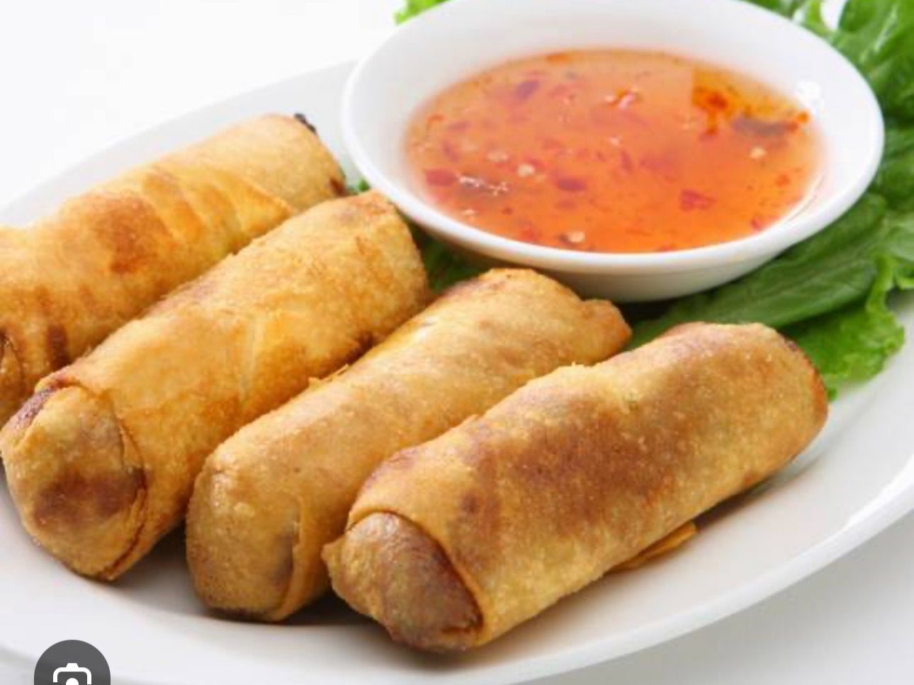 Crispy Vegetarian Spring Rolls.