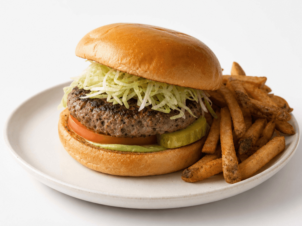 1/2lb Cheeseburger with Fries.