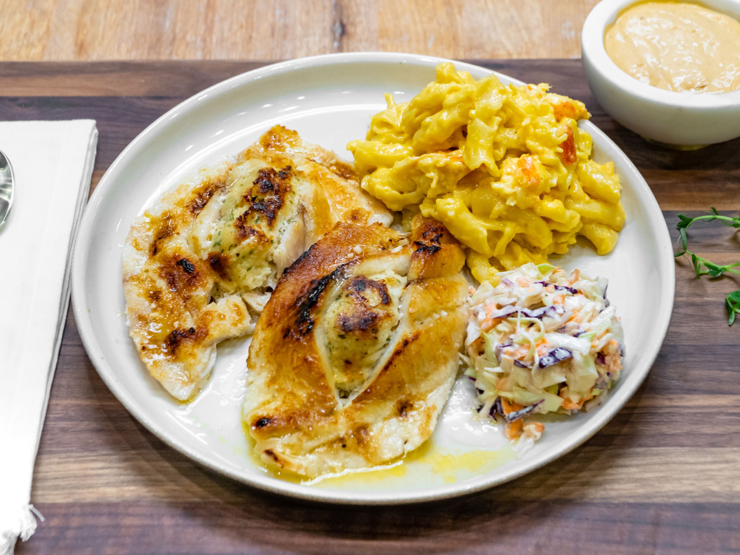 #28 Stuffed flounder platter.