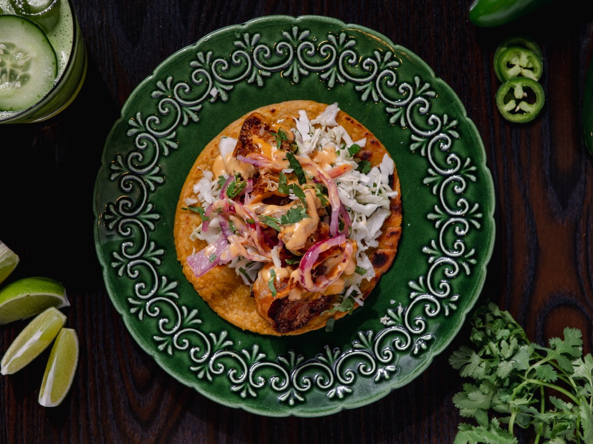 CRISPY CAULIFLOWER TACO.