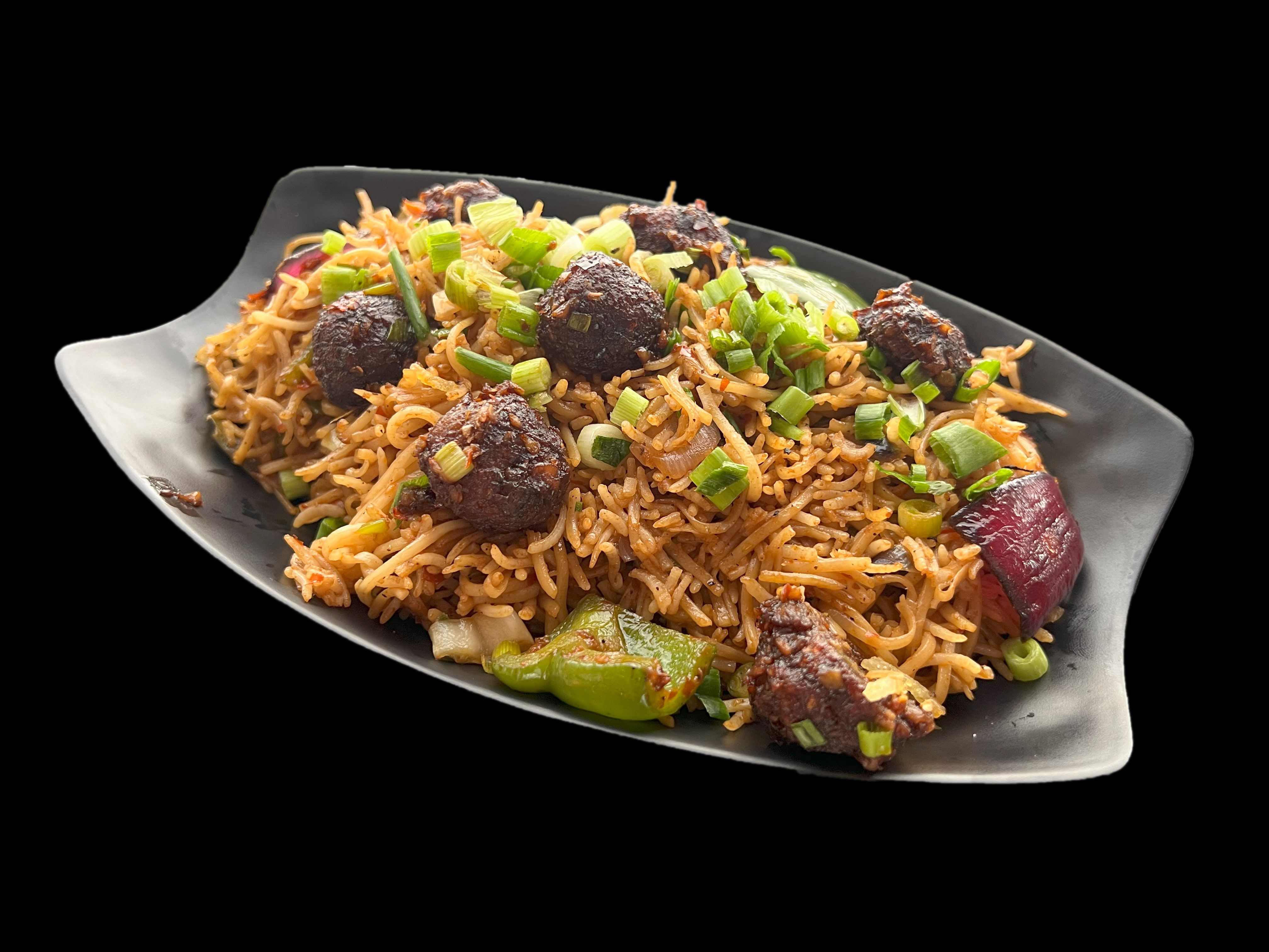 Veg Fried Rice With Veggie Balls