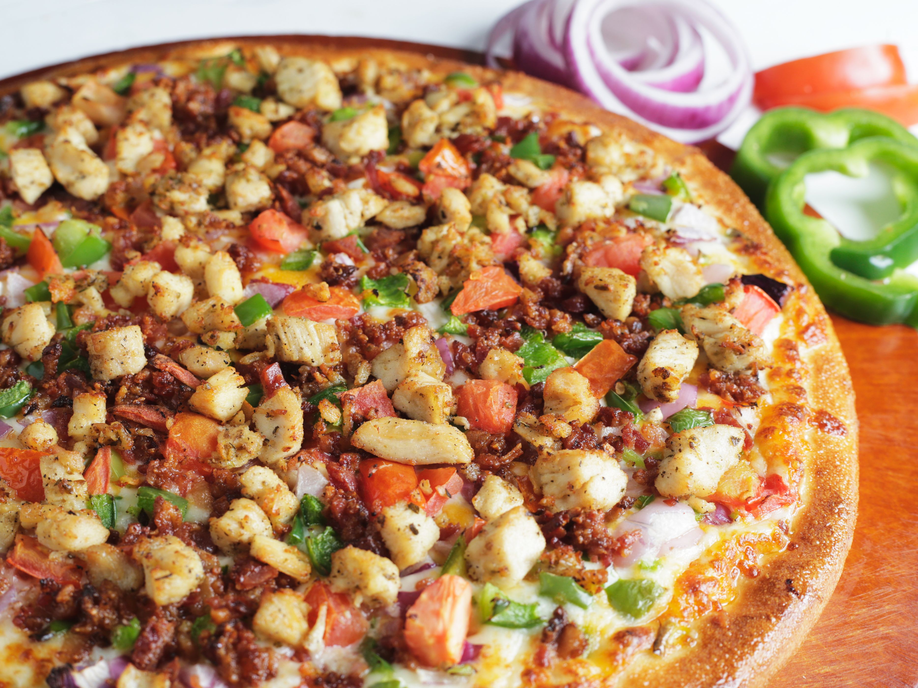 Chicken Bacon Ranch Pizza.