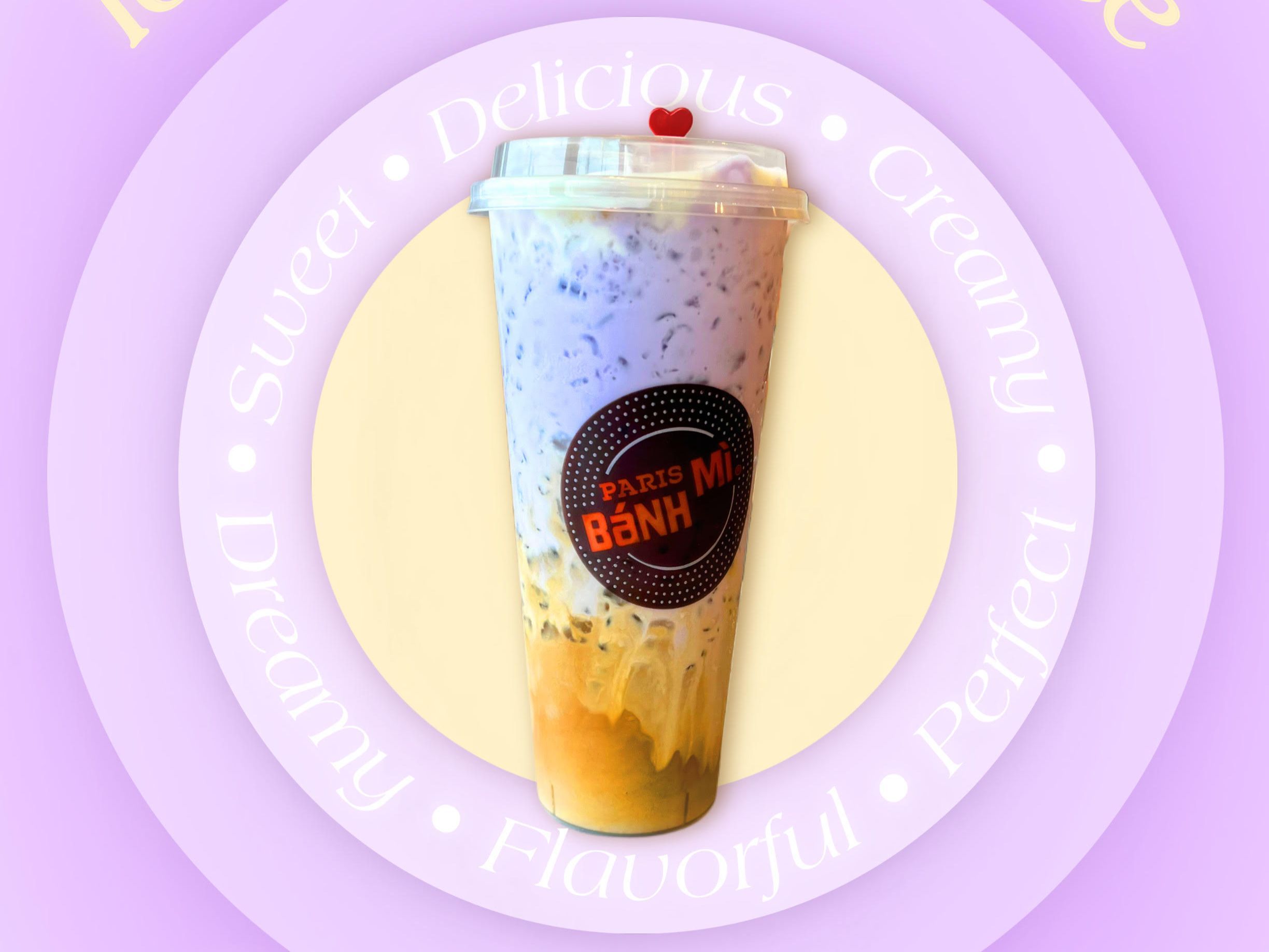 Iced Ube Caffe Latte - Cà Phê Tím Hoàng Hôn *Contains Caffeine*.