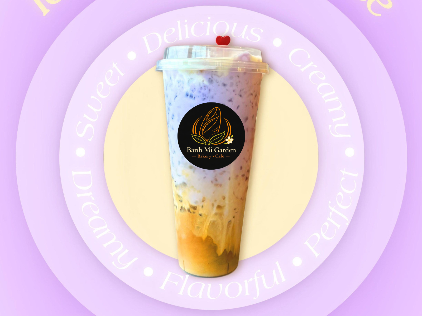 Iced Ube Caffe Latte - Cà Phê Tím Hoàng Hôn *Contains Caffeine*.