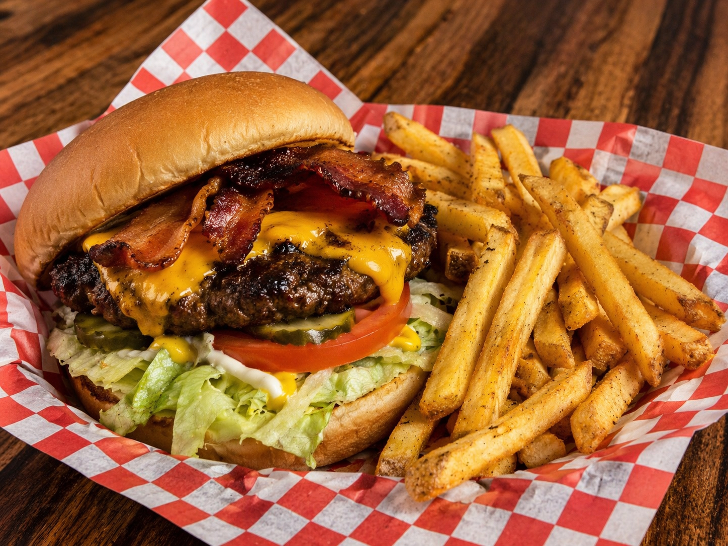 Bacon Cheddar Burger Combo.