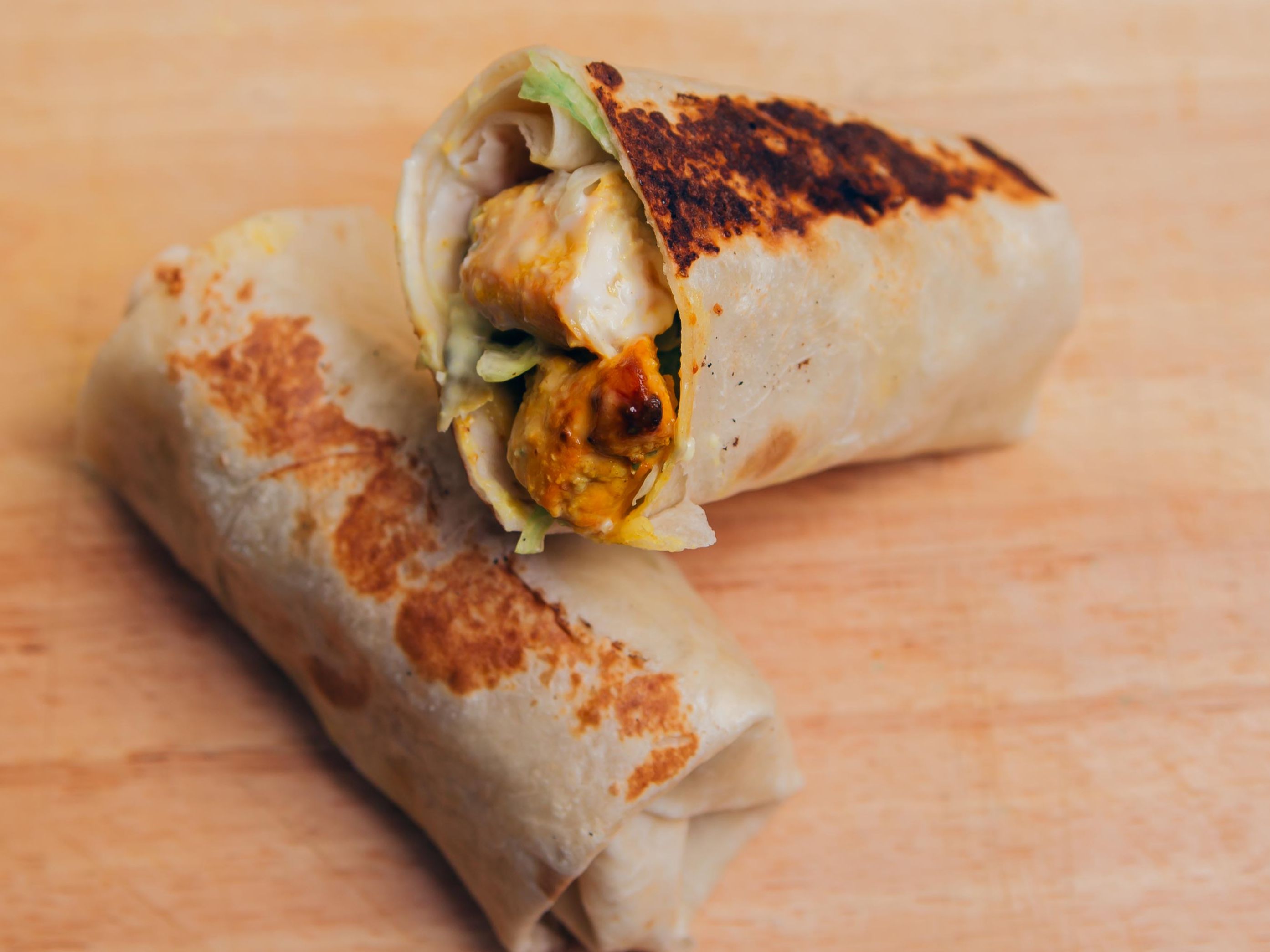 Spicy Chicken Kabob Sandwich.
