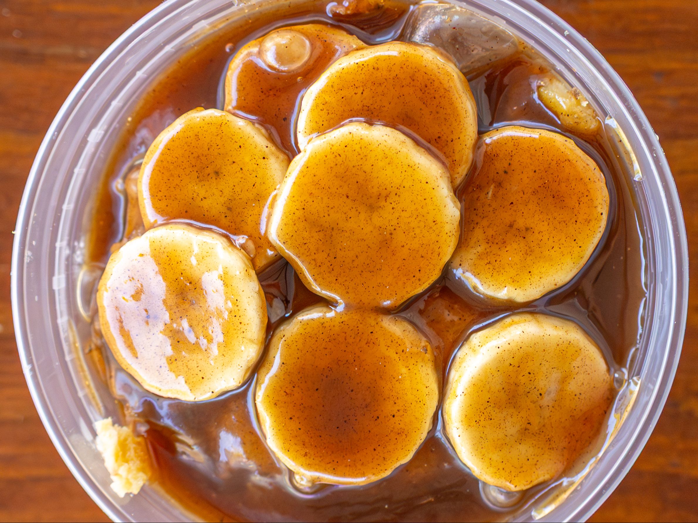 Miso Banana Foster Bread Pudding.