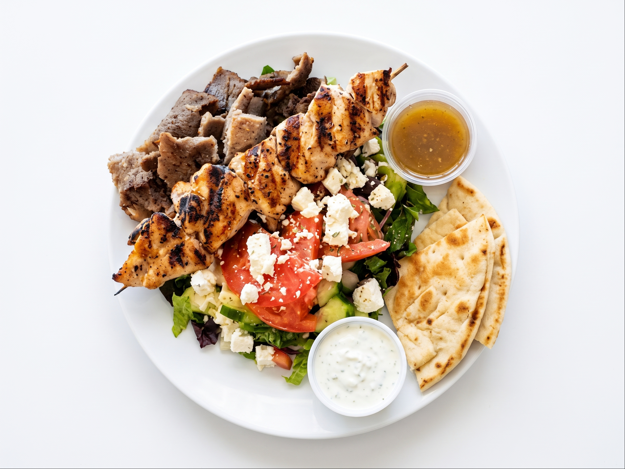 Grilled Chicken Gyro Platter.