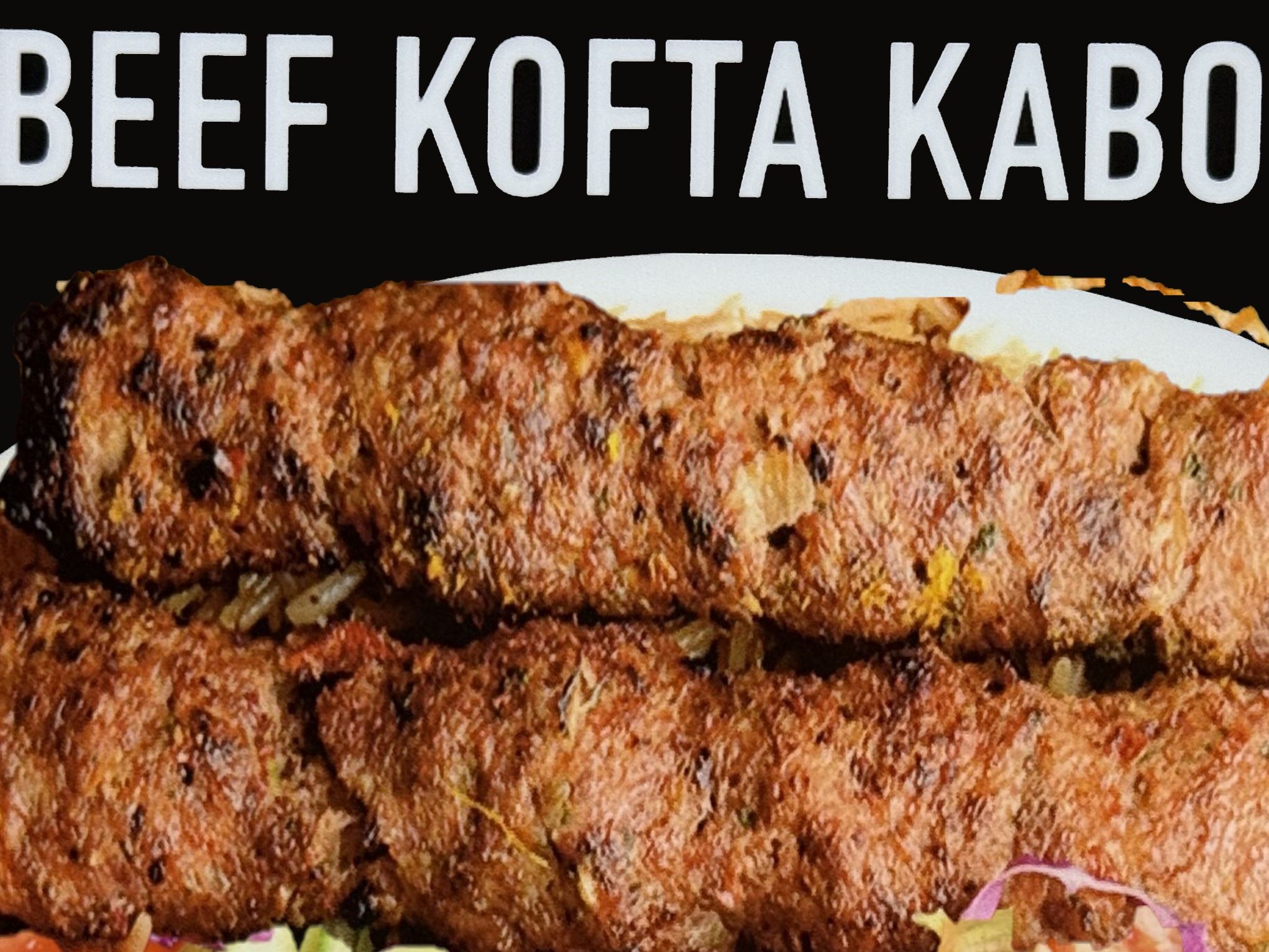 #16 Beef Kofta (Kofta Kabob Only) 2 Skewers Each