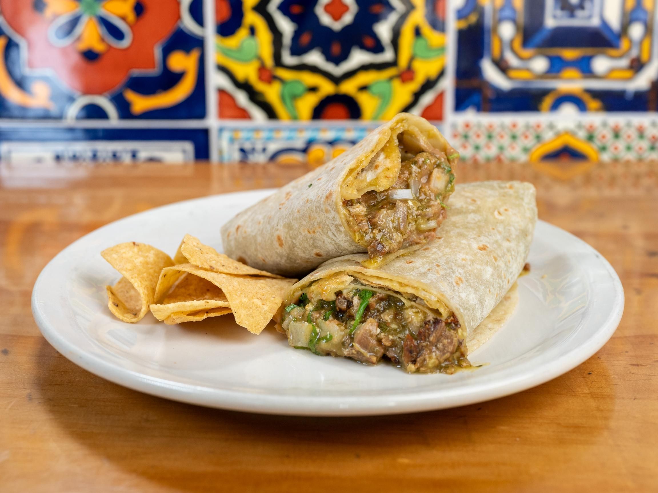 Chile Verde Burrito.