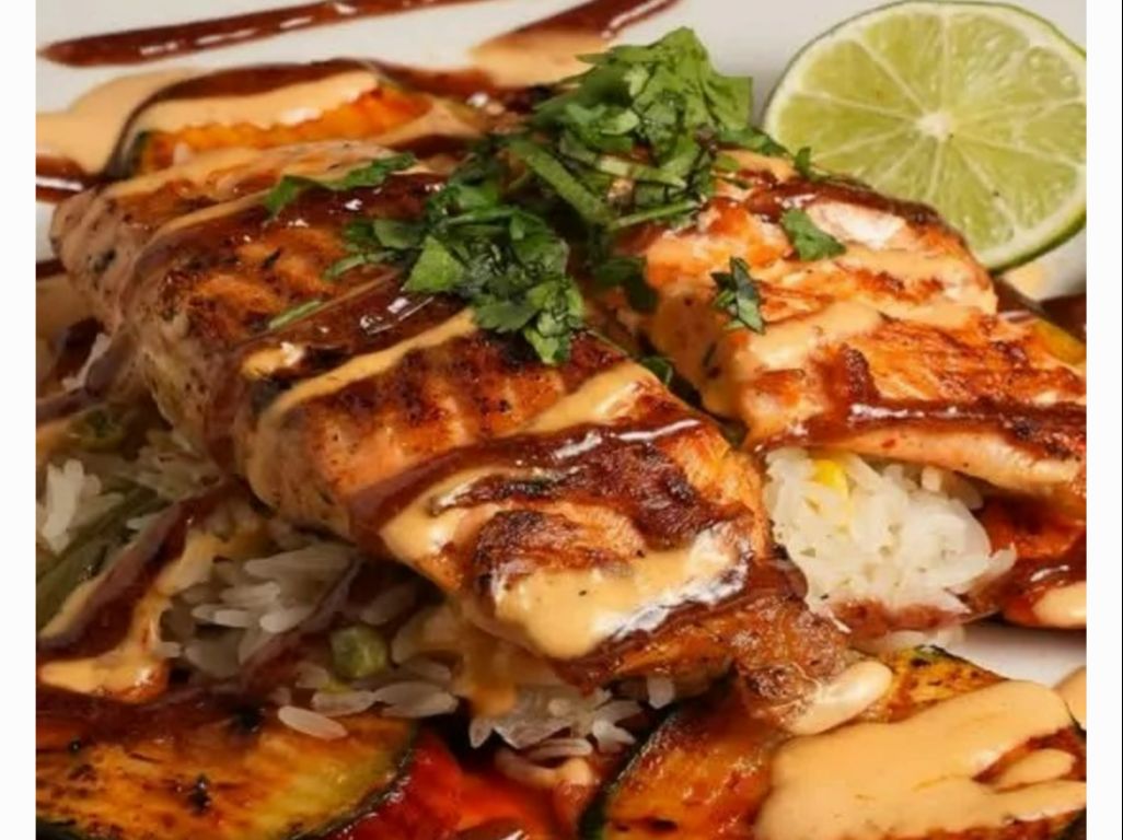 Raspberry Chipotle Salmon.