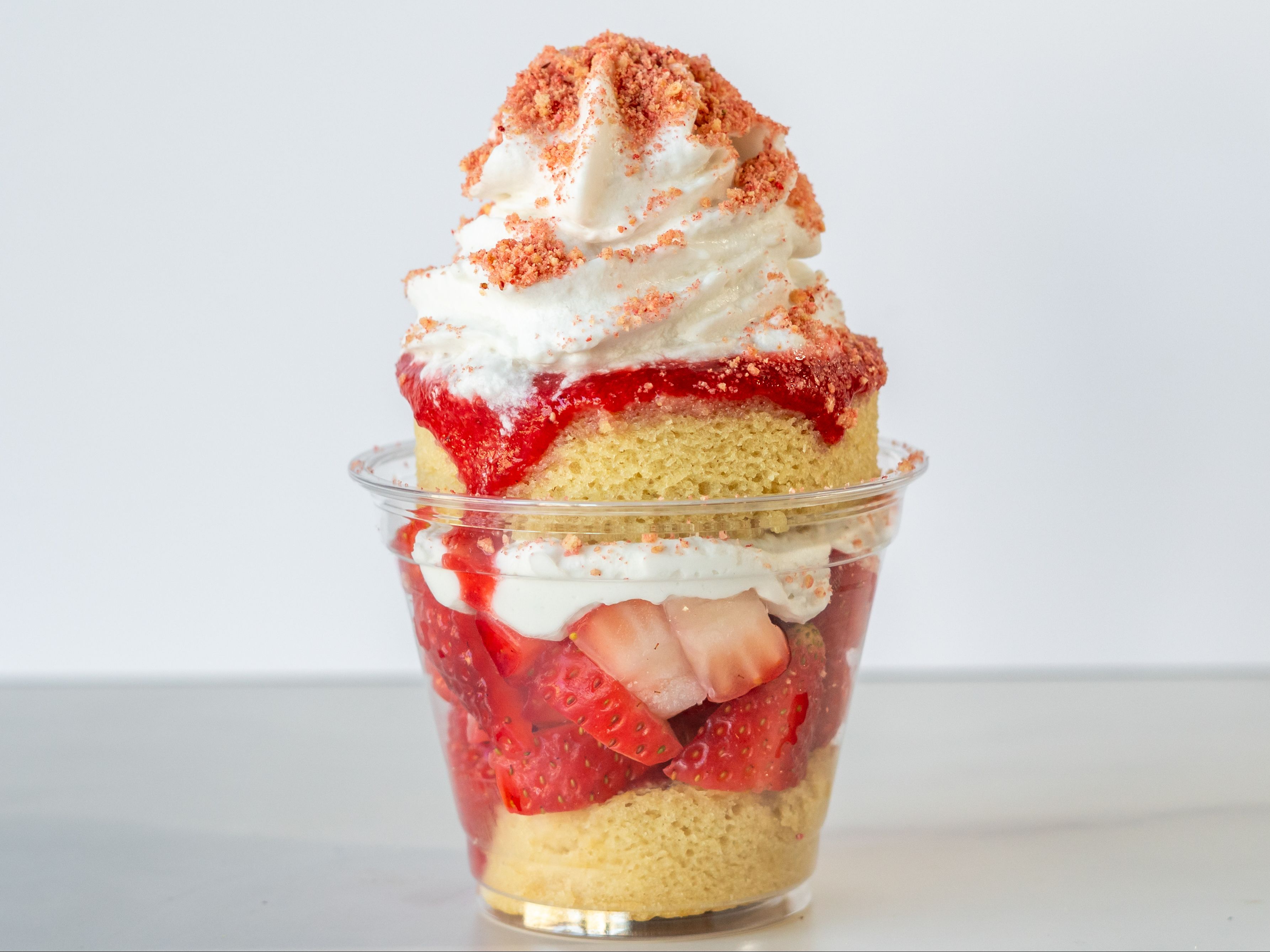 Strawberry Shortcake Parfait Cup.