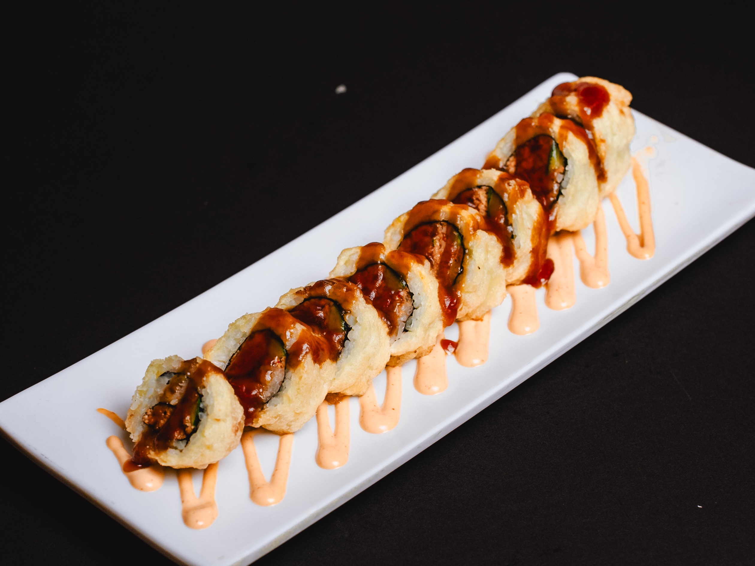 Fried Spicy Tuna Roll.