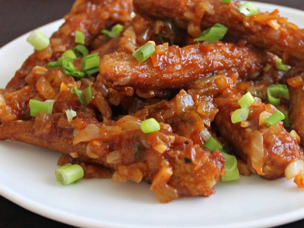 Baby Corn Manchurian.
