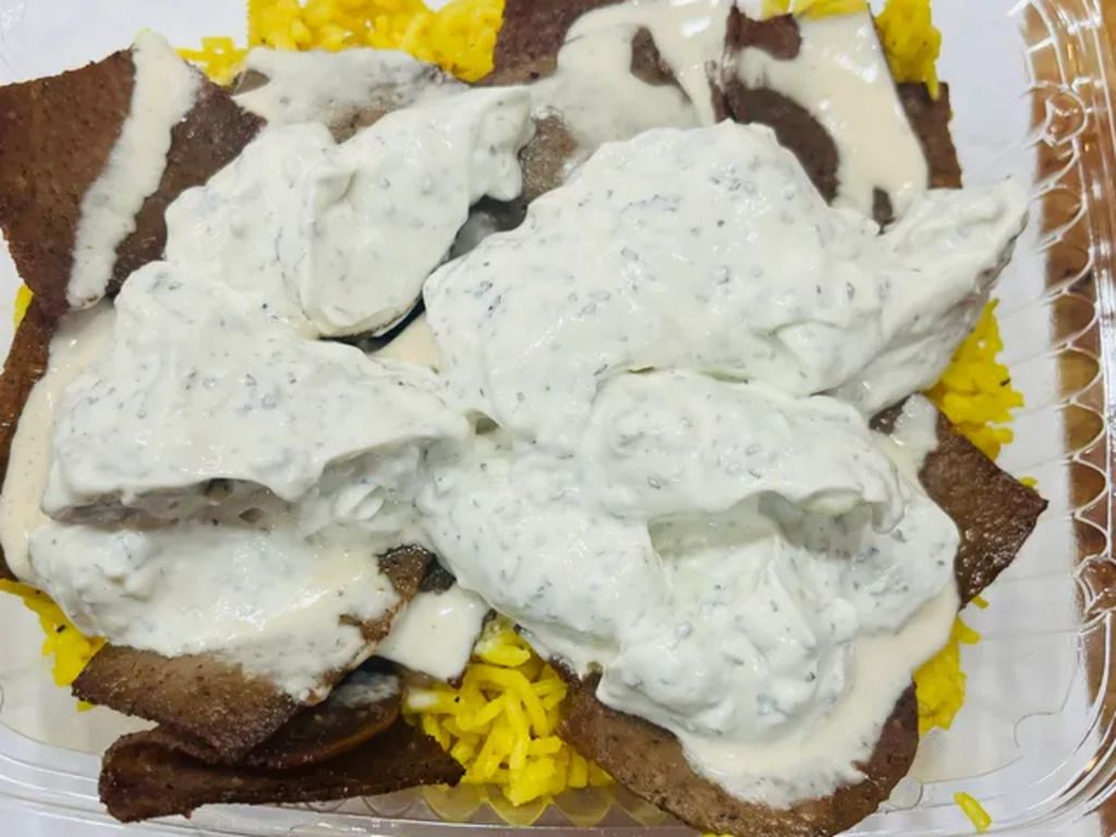 LAMB & BEEF GYRO RICE BOWL.