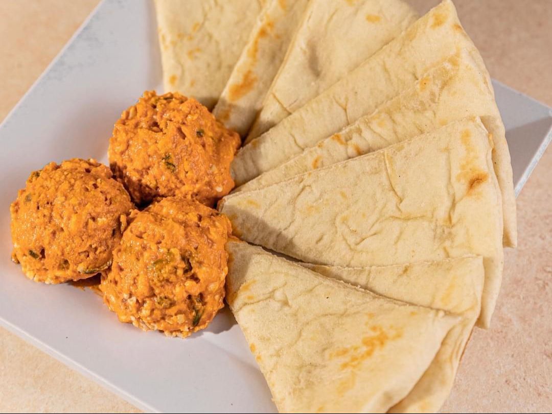 Fire Feta and Pita.
