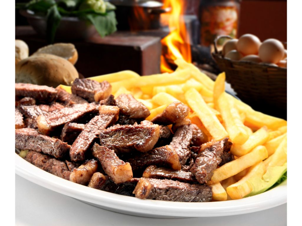 Steak And Cassava Fries.