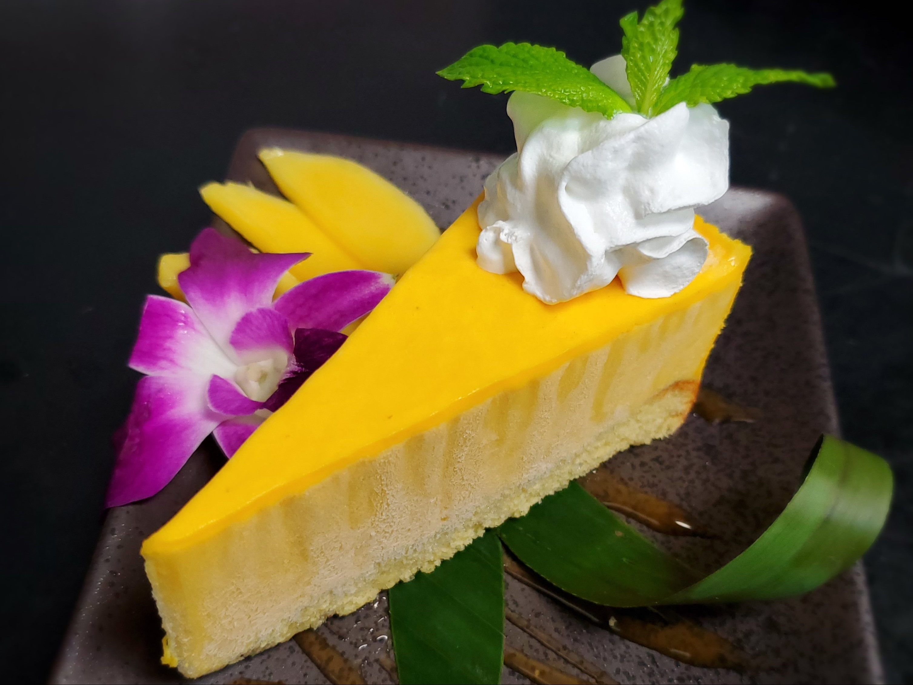 Mango Mousse Ice Cream Cake.