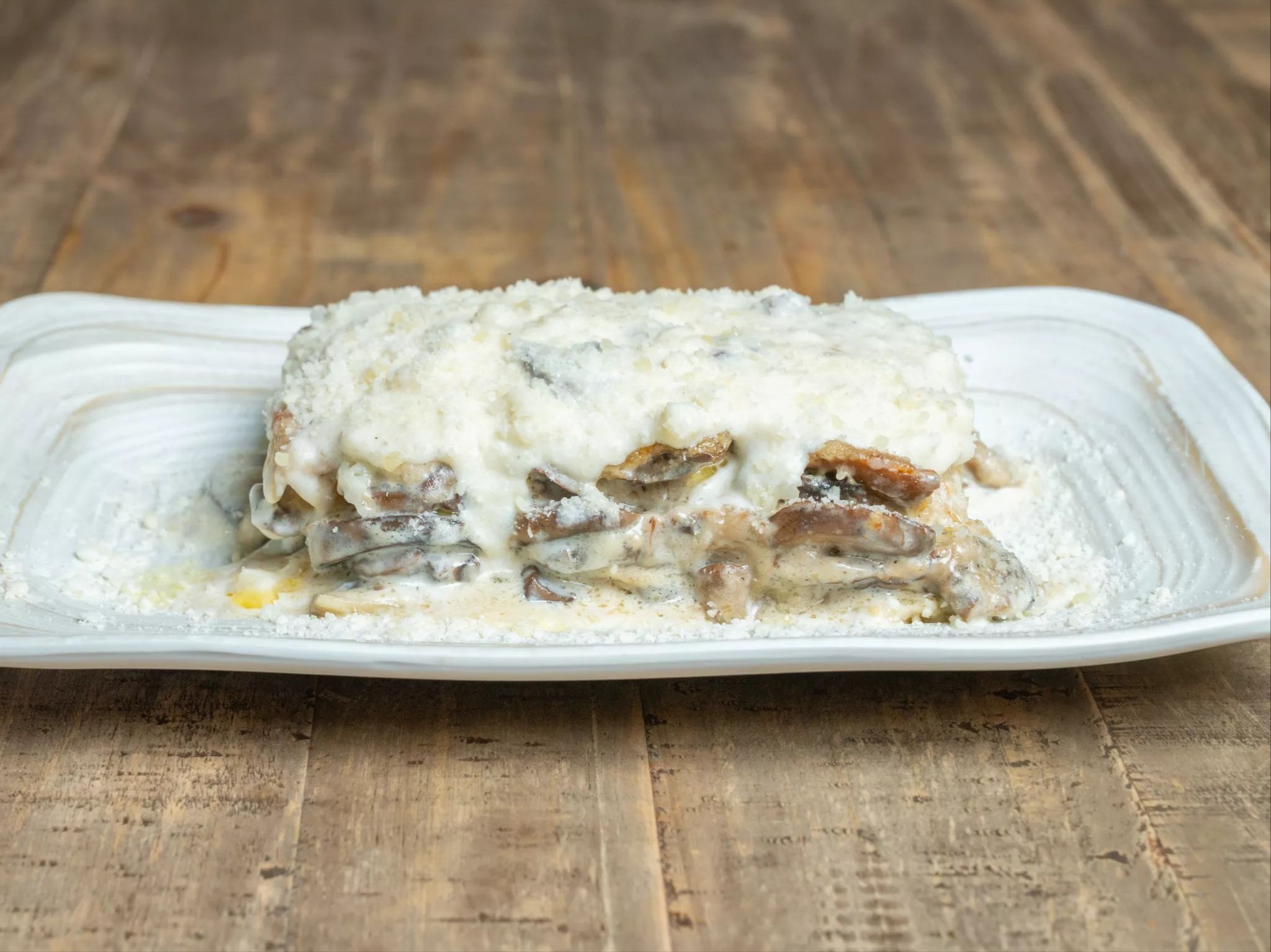 Mushroom, Truffle And Prosciutto Cotto Ham Lasagna
