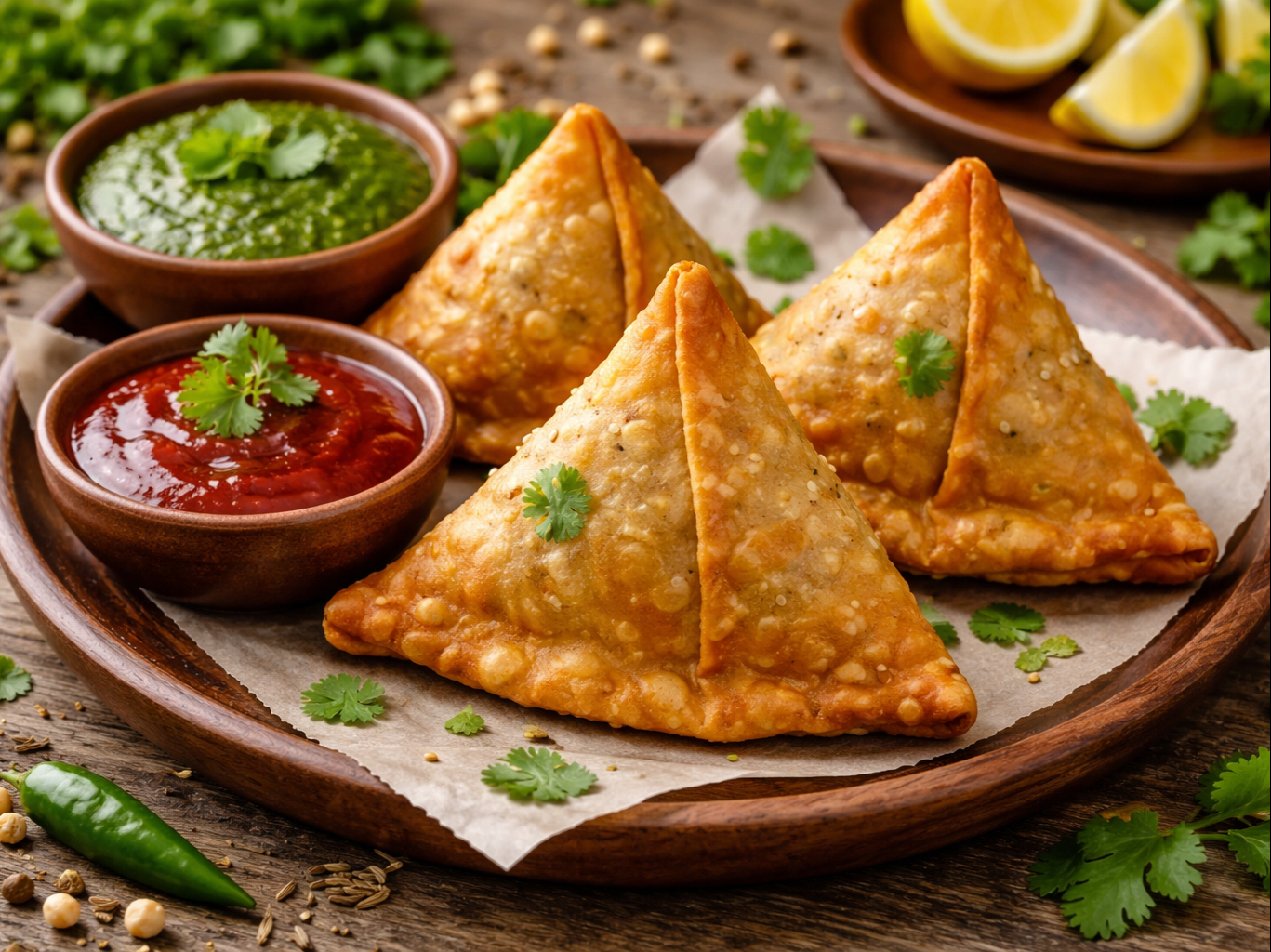 Samosa (V).