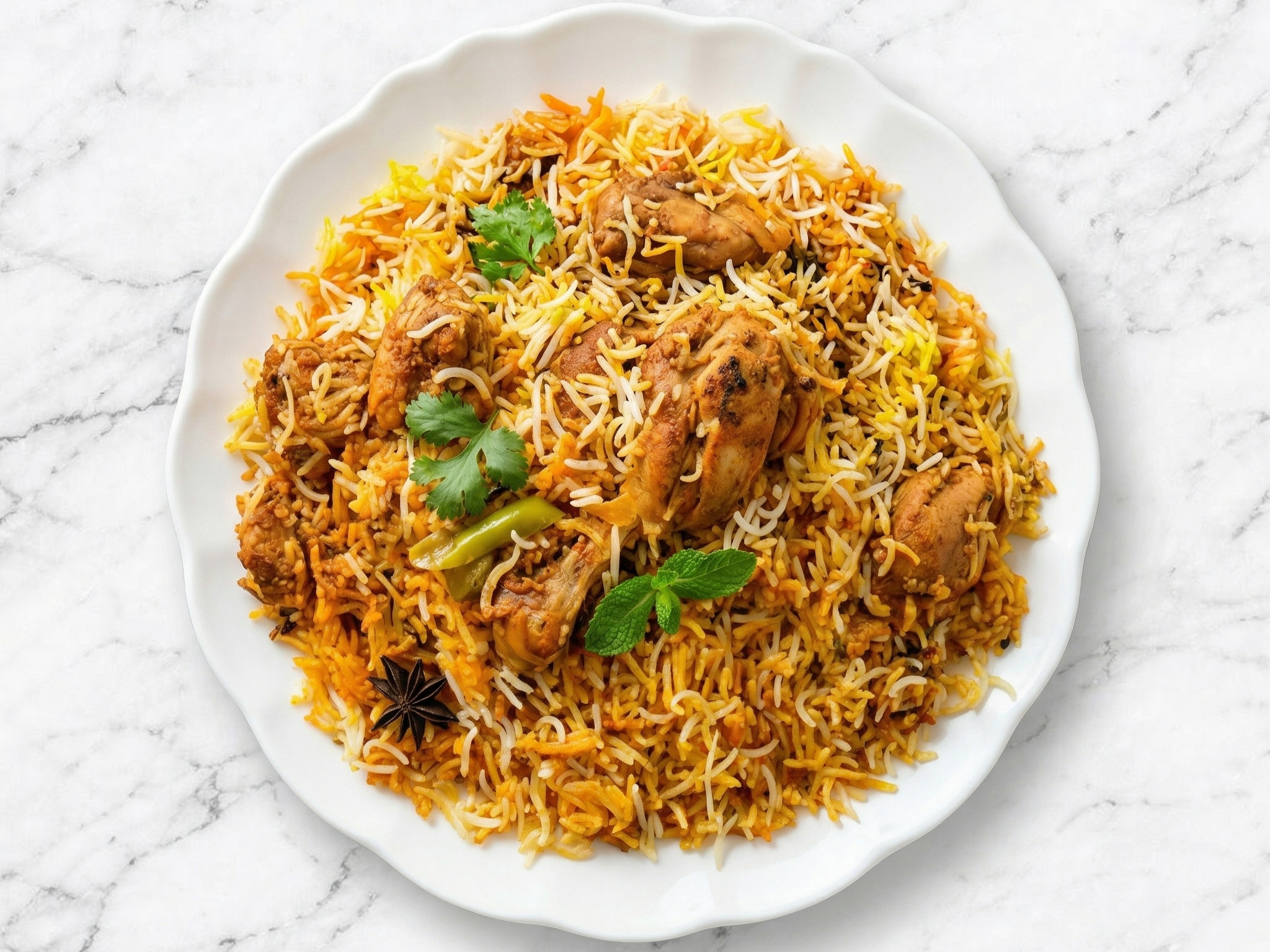 Chicken Dum Biryani with Bone.
