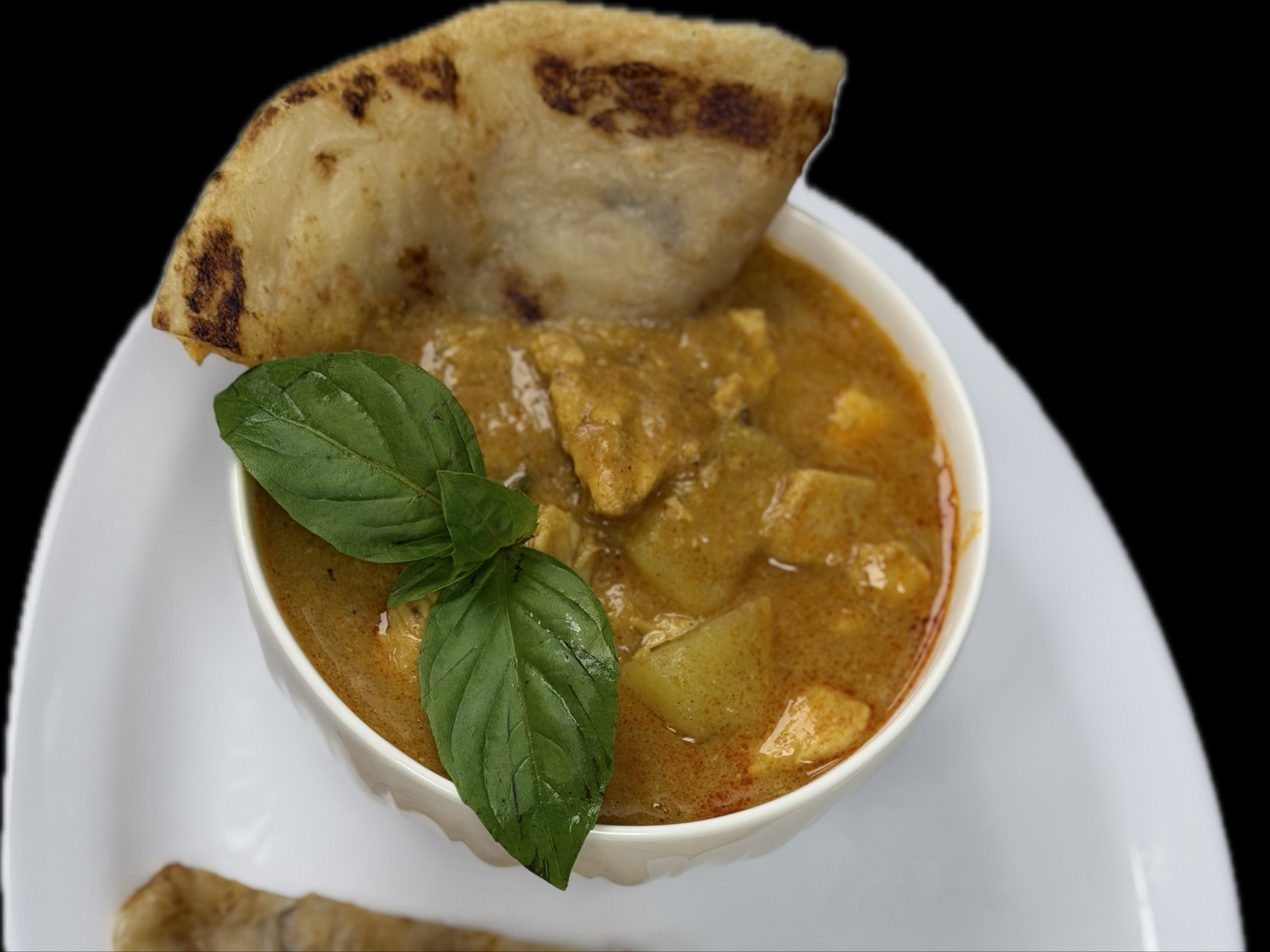 Paratha (2pcs) w/ Chicken Curry.