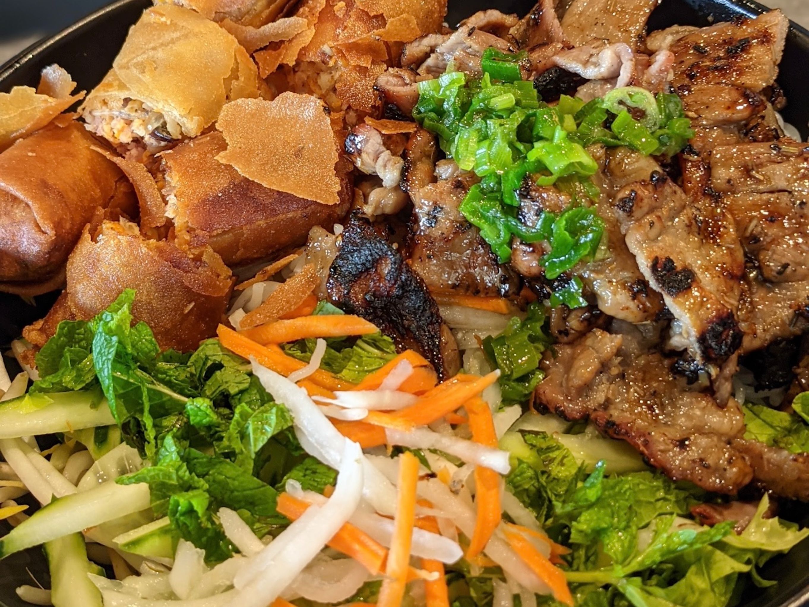 Vermicelli Grilled Pork Egg Roll.