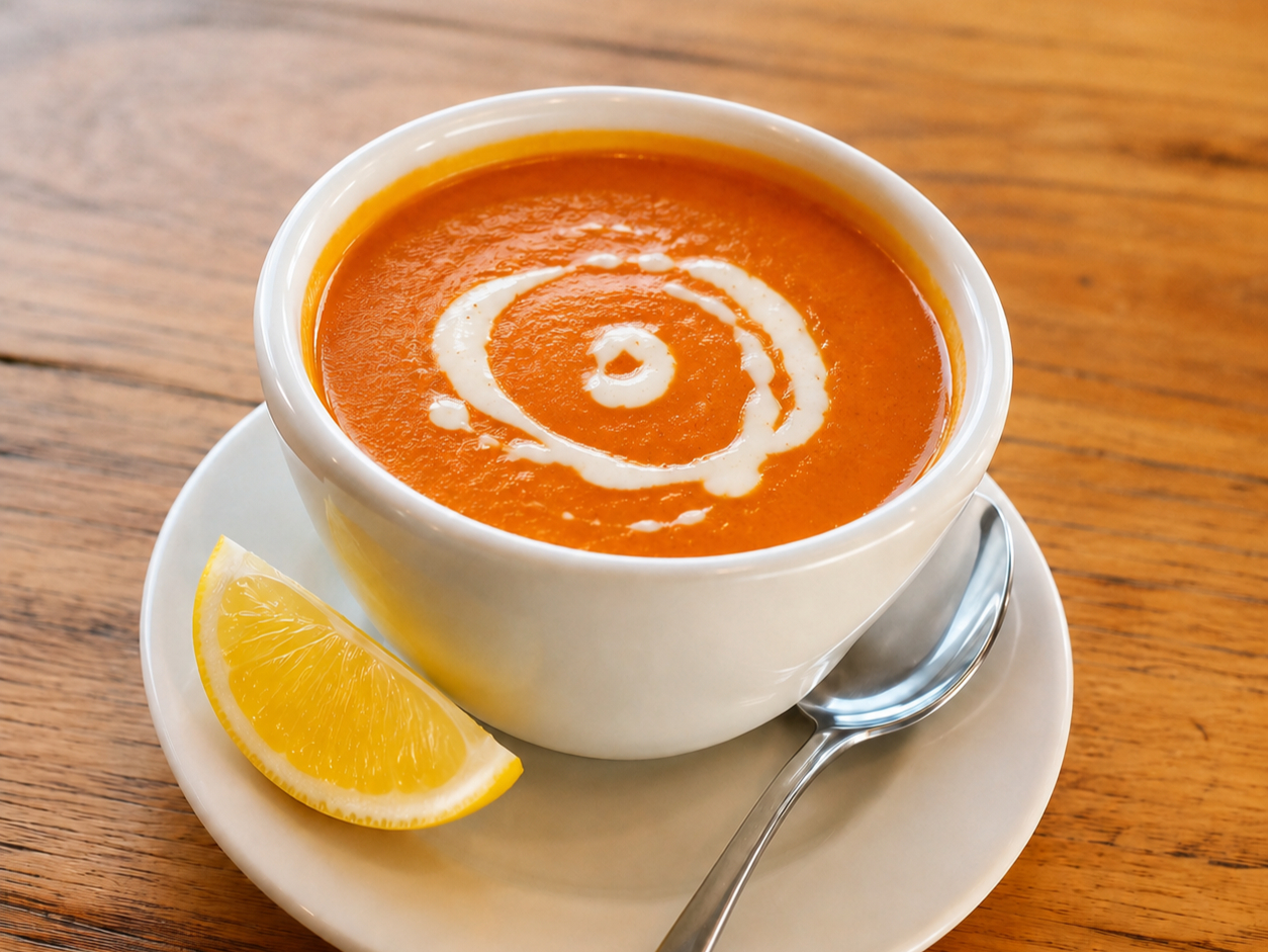 Tomato-Coconut Soup.