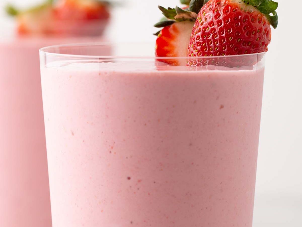 Strawberry Mint Smoothie.