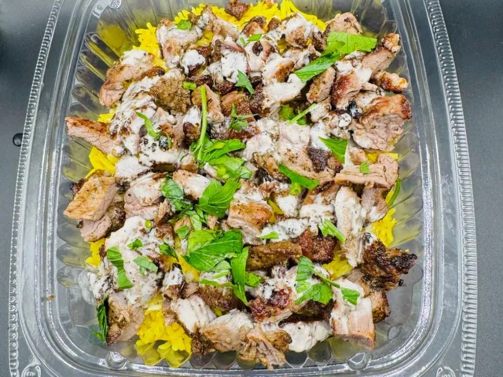 LAMB KABOB RICE BOWL.