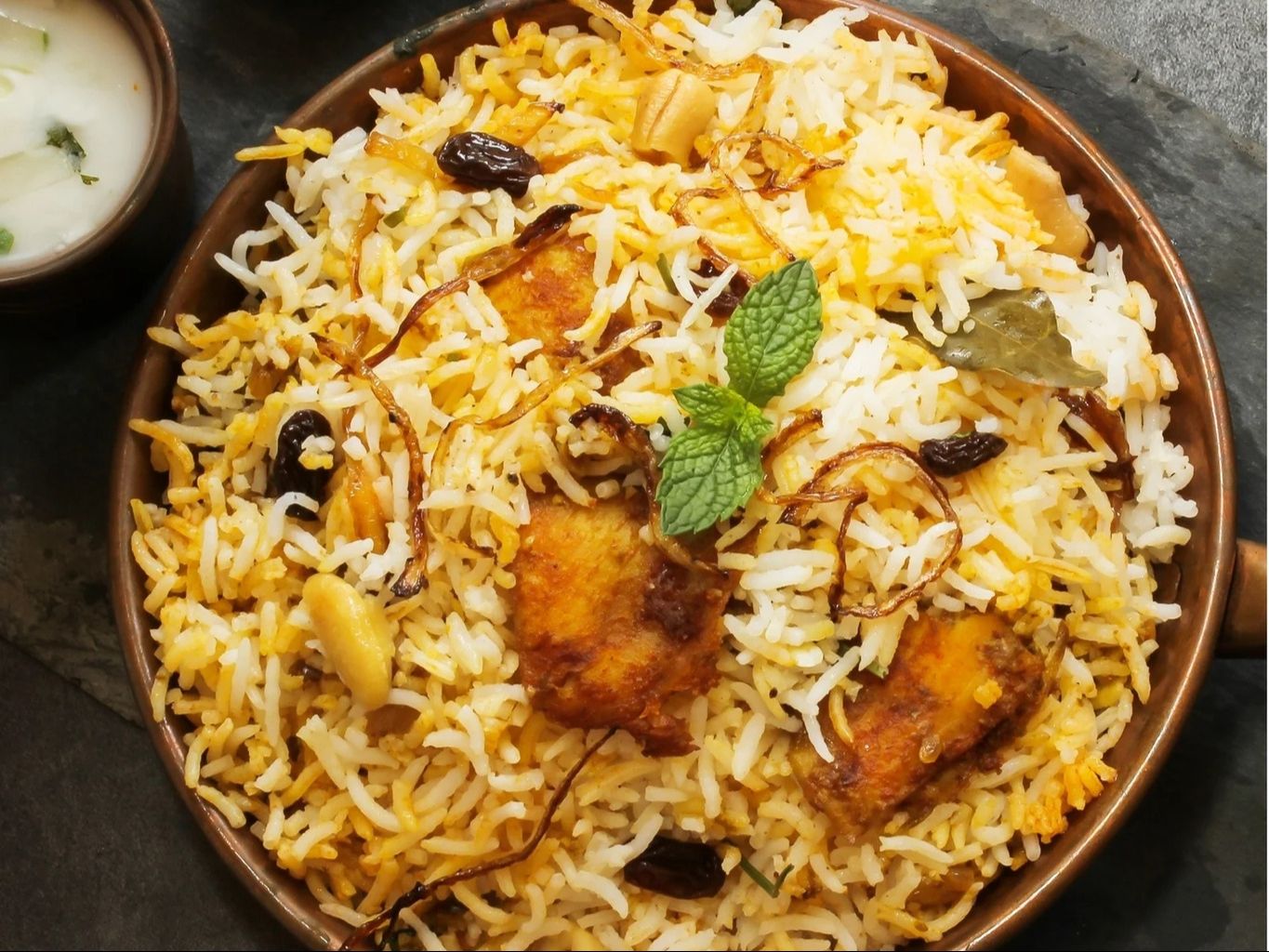 Hyderabad Goat Dum Biryani.