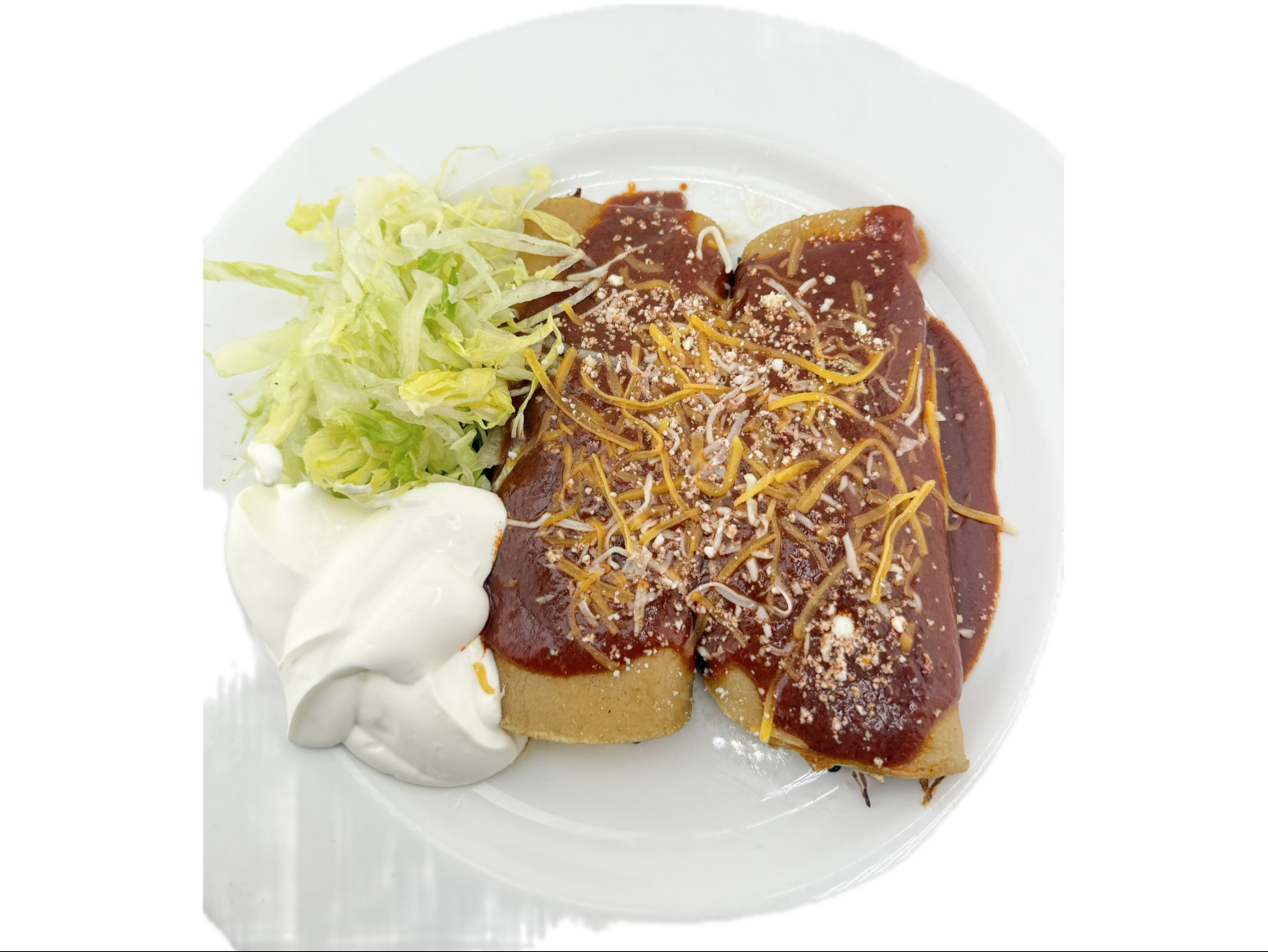 2 Beef Enchiladas.