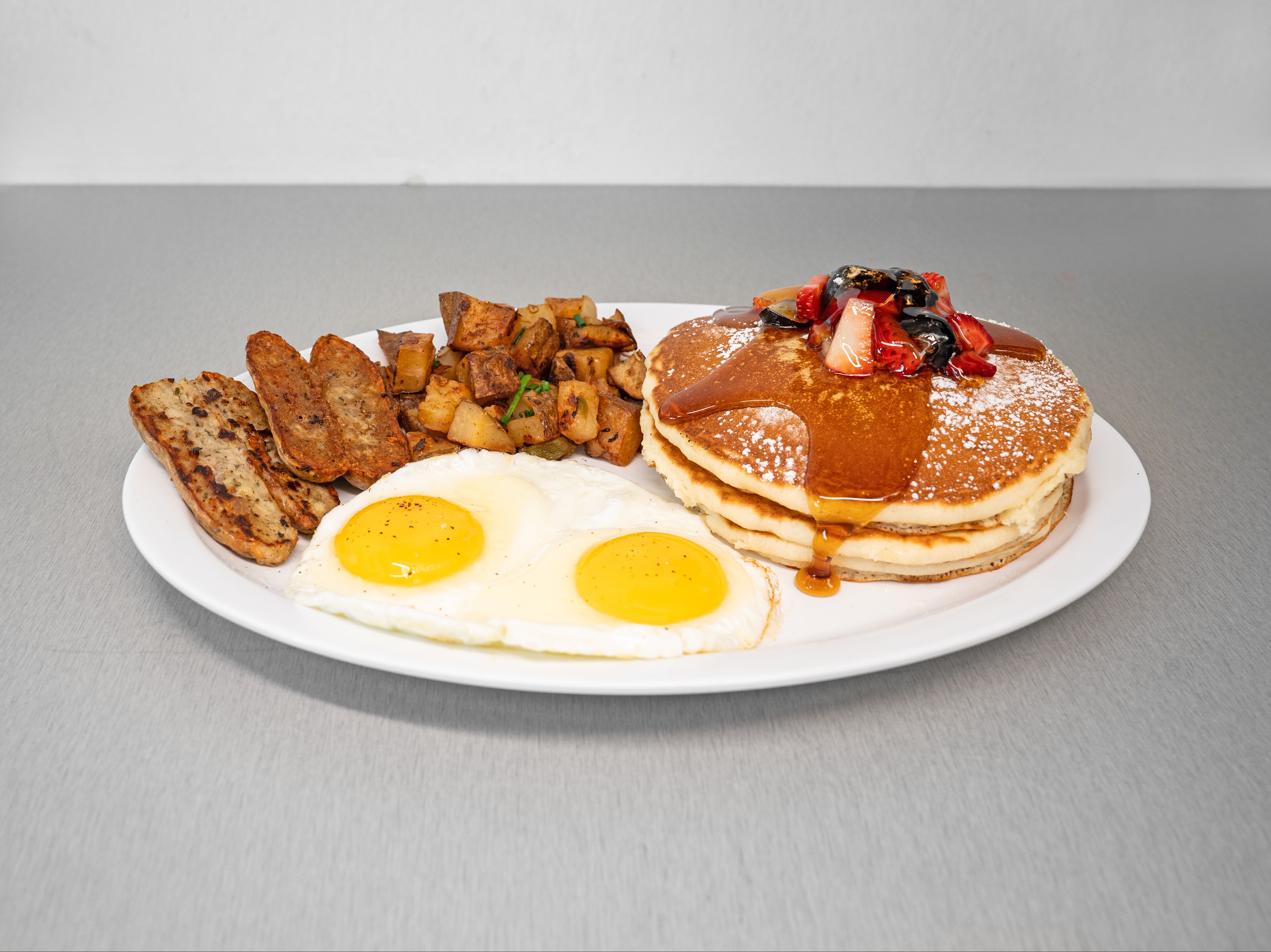 BUTTERMILK PANCAKES COMBO.