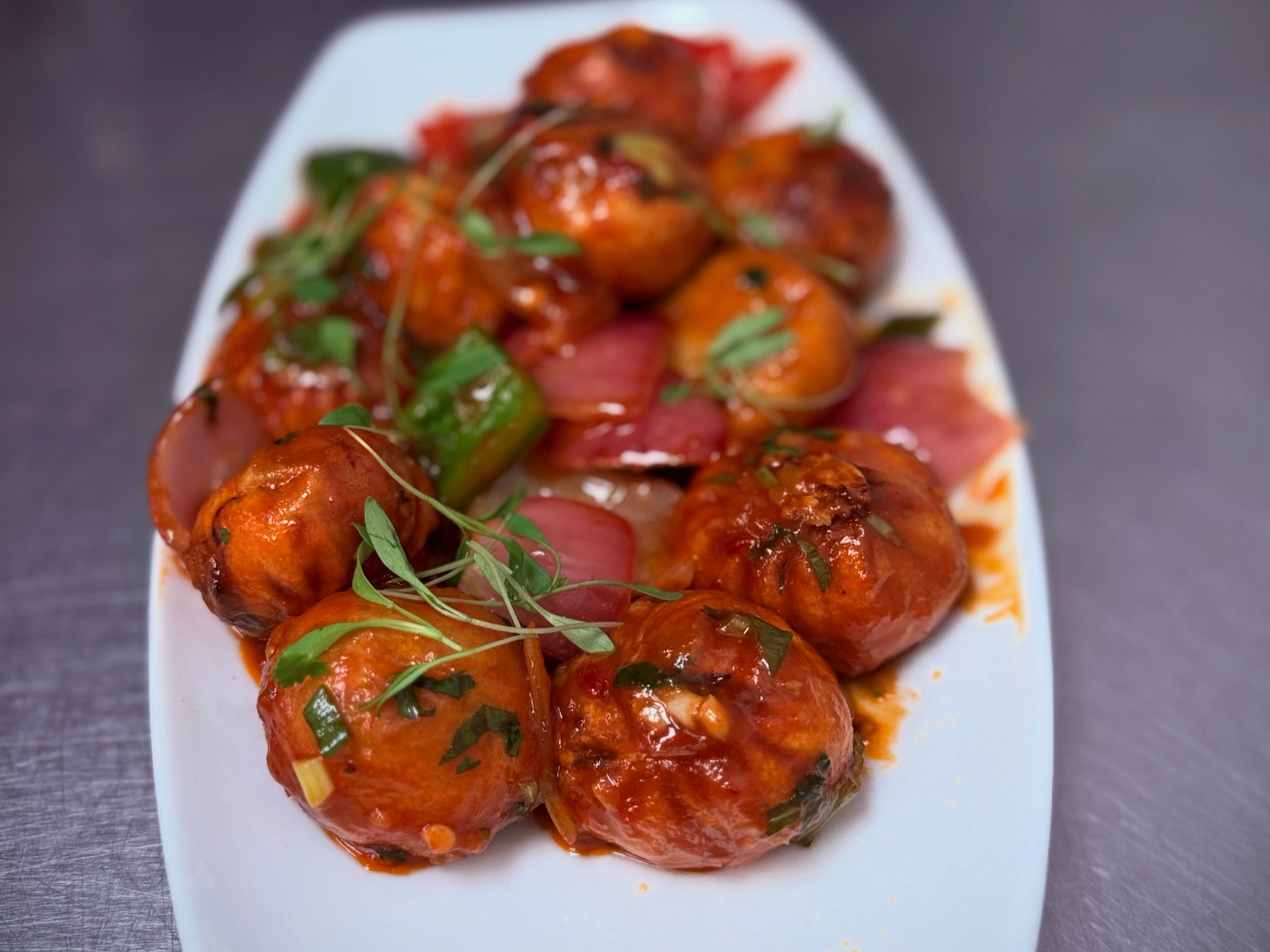 Chilli Momo Chicken.