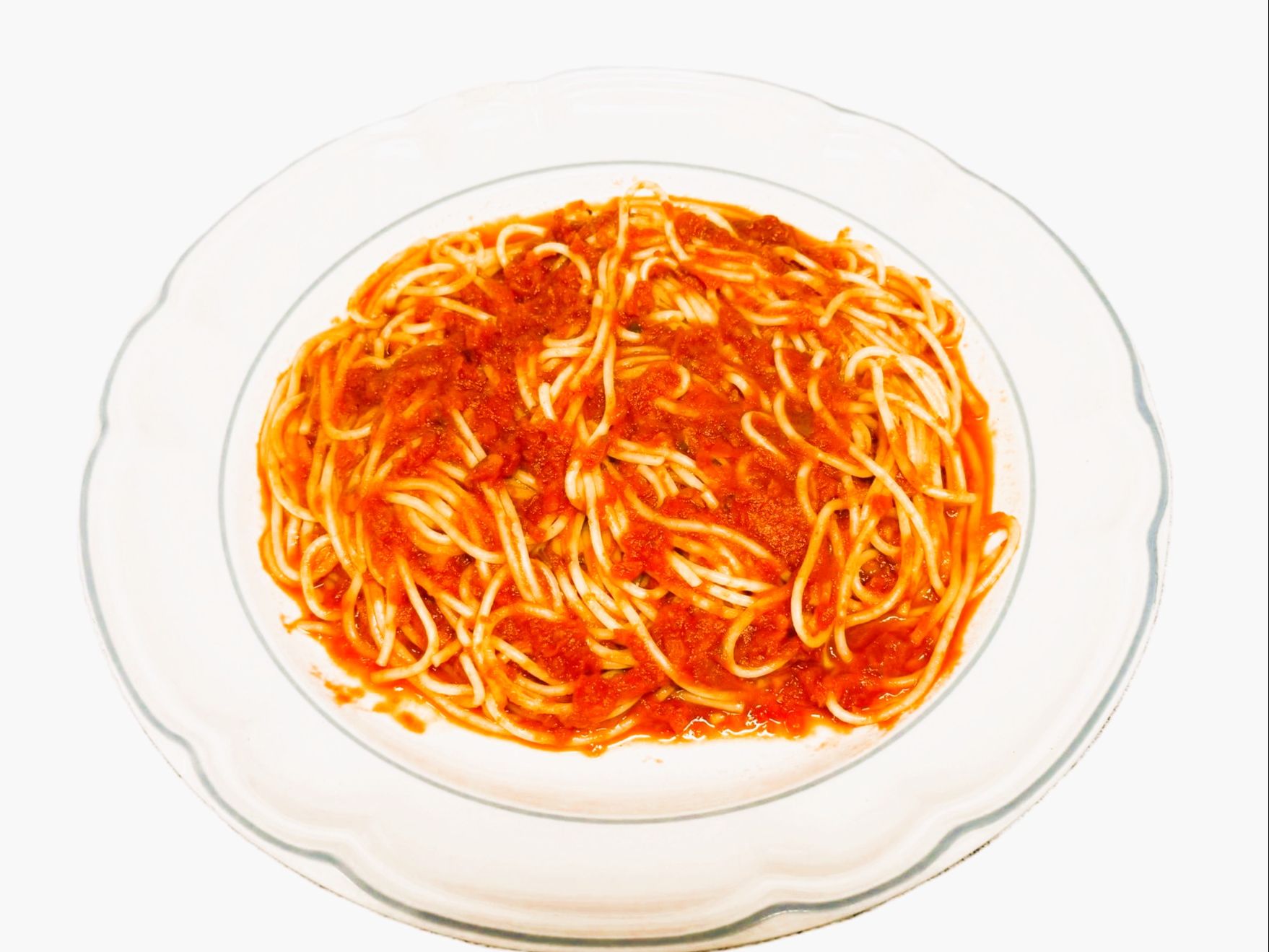 Spaghetti Tomato Sous Lunch.