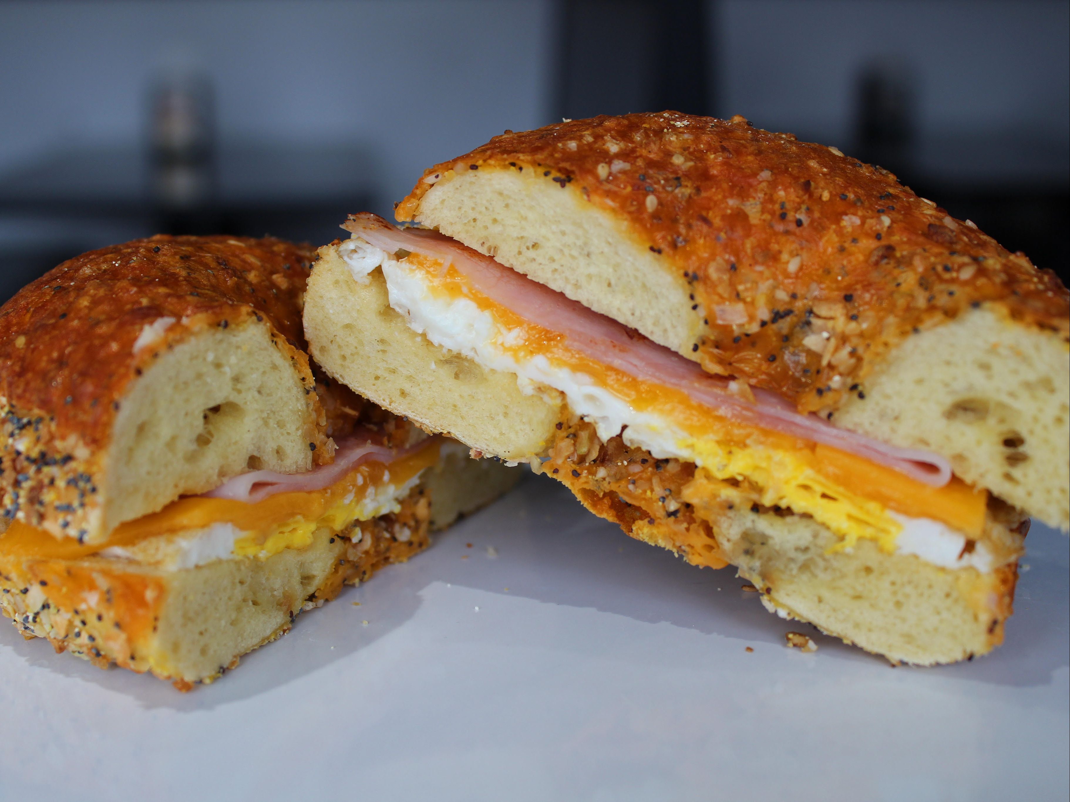 Ham, Egg & Cheese Sandwich.