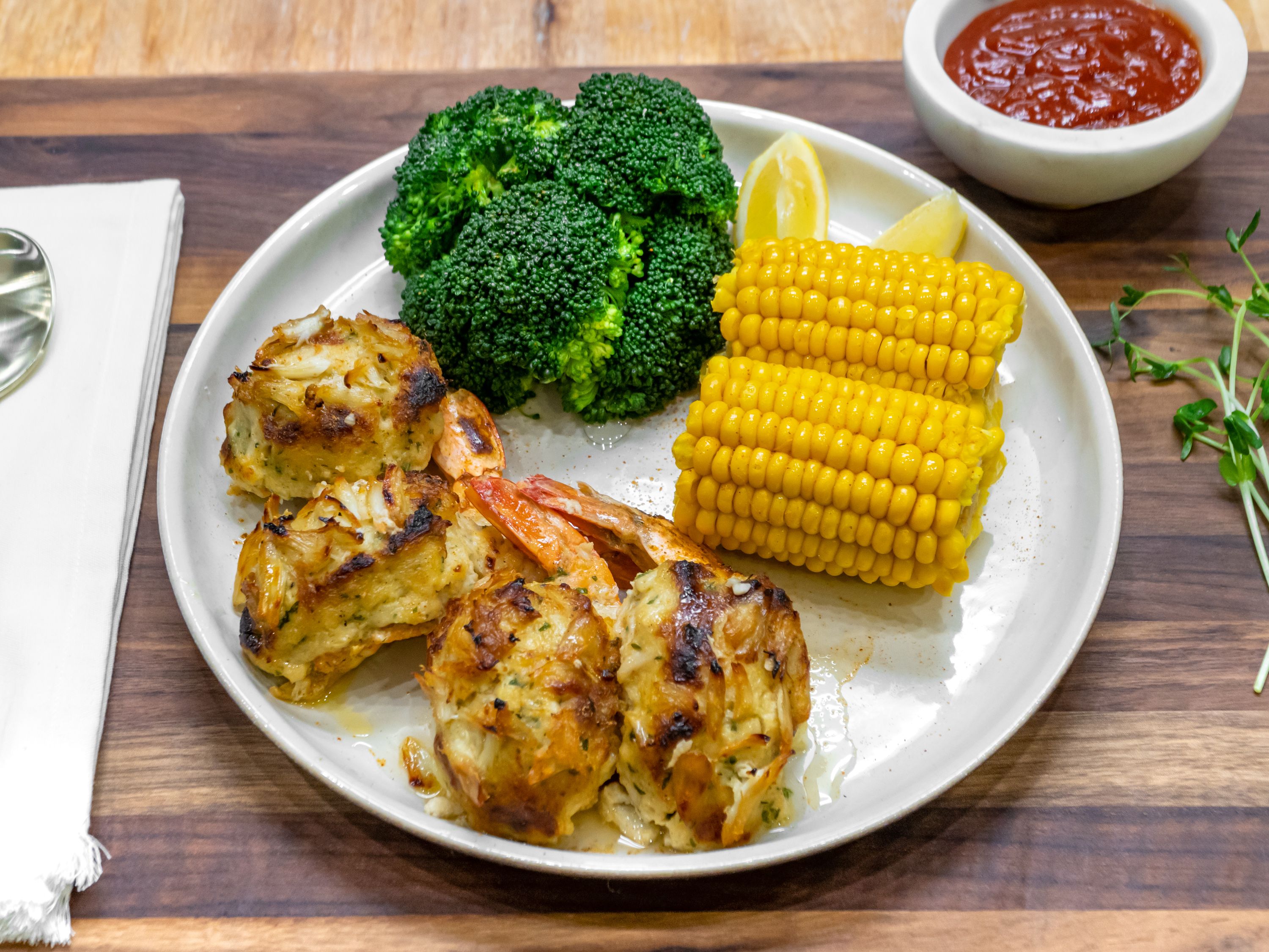 #31 Stuffed Shrimp Platter.