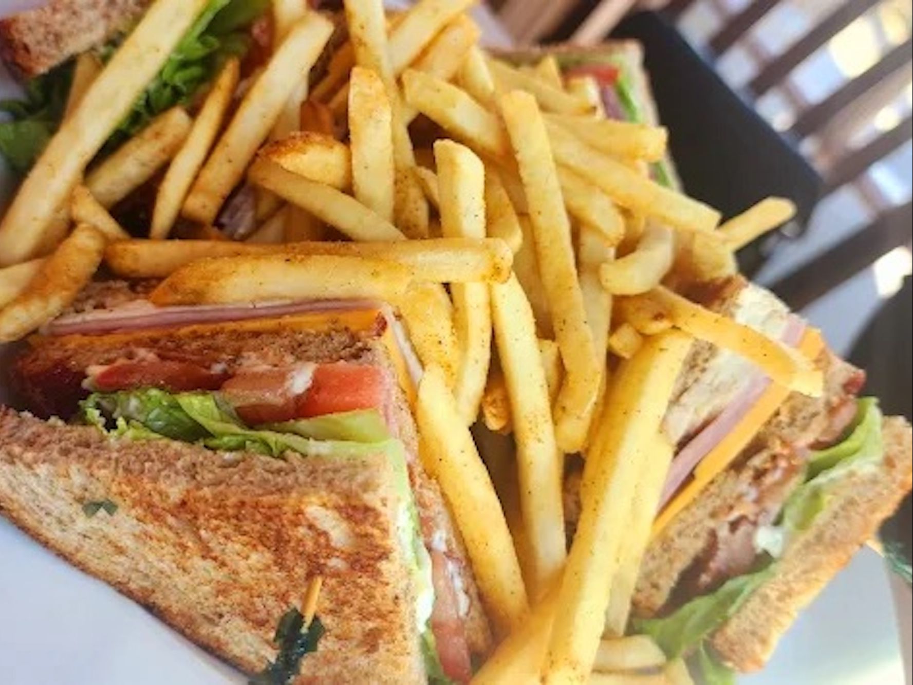 Turkey & Ham Club Sandwich.