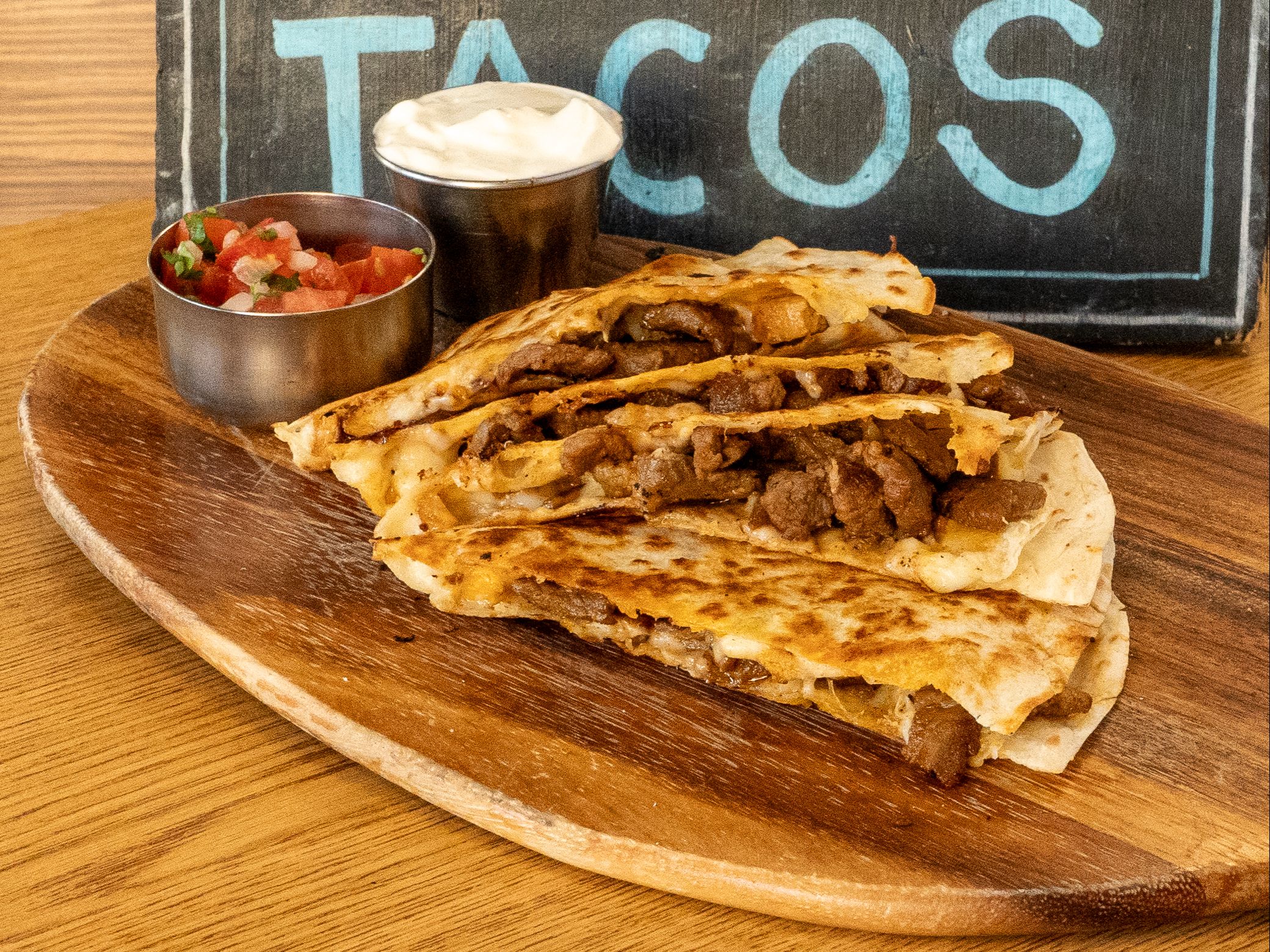 Ground Beef (Carne Molida) Quesadilla.
