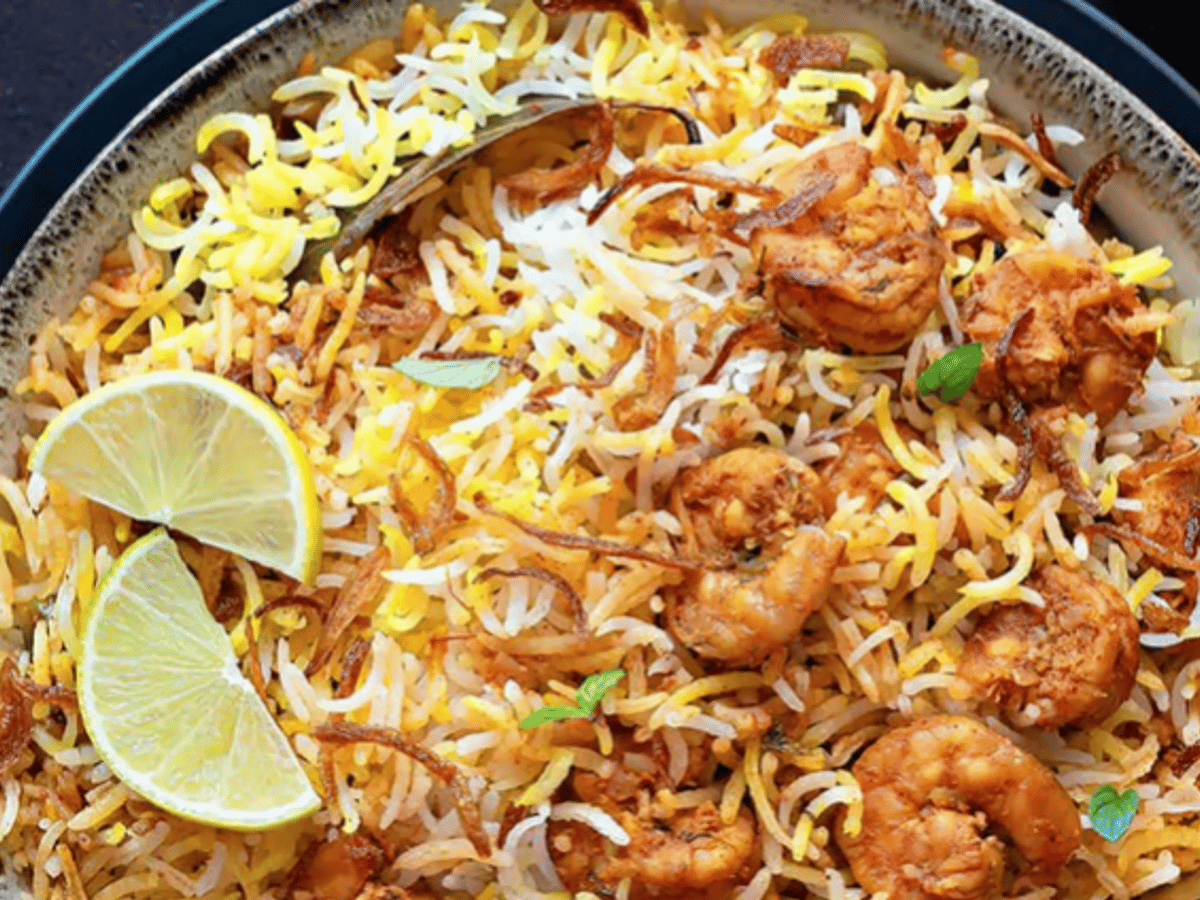 Shrimp Biryani.